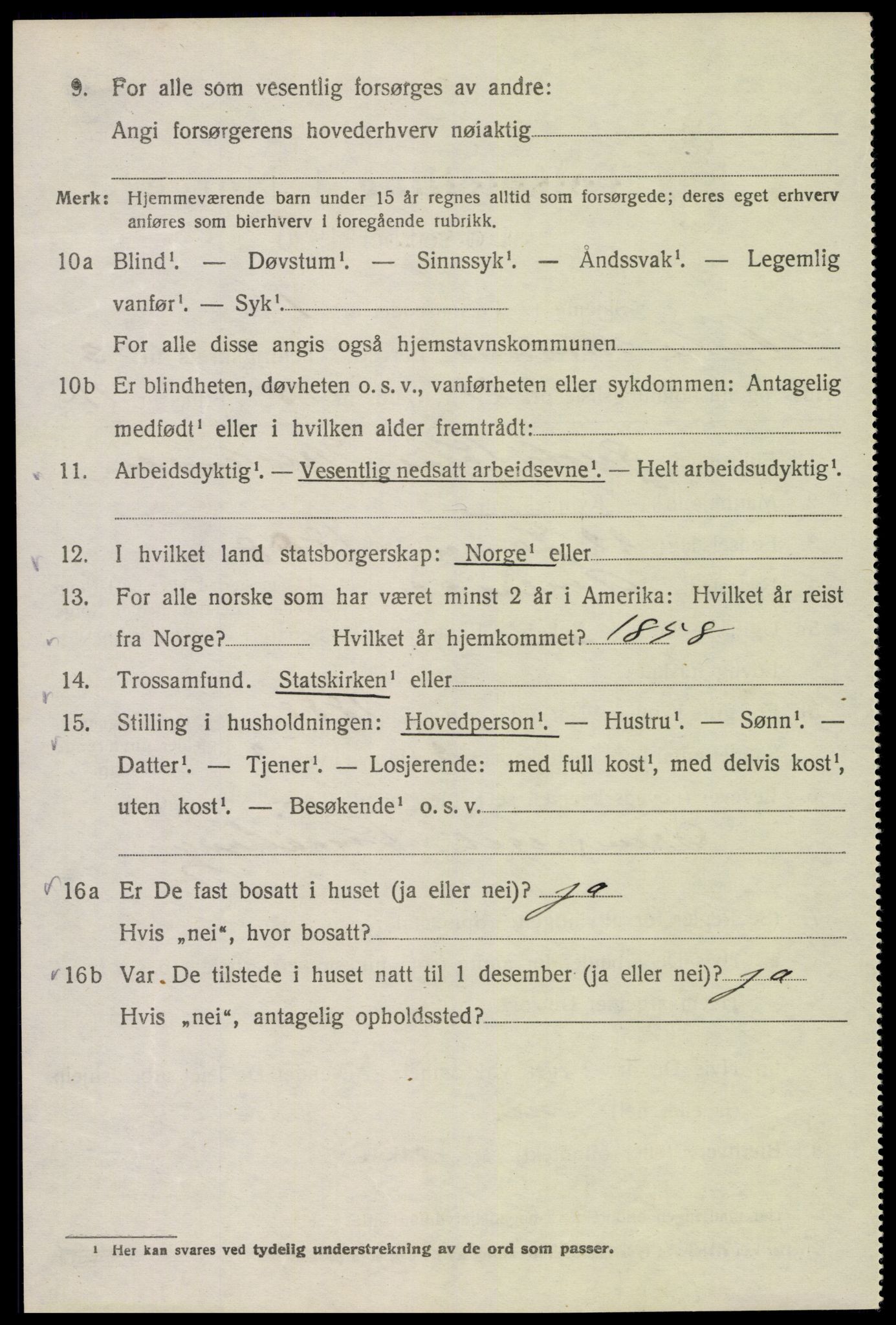 SAK, 1920 census for Vestre Moland, 1920, p. 3562