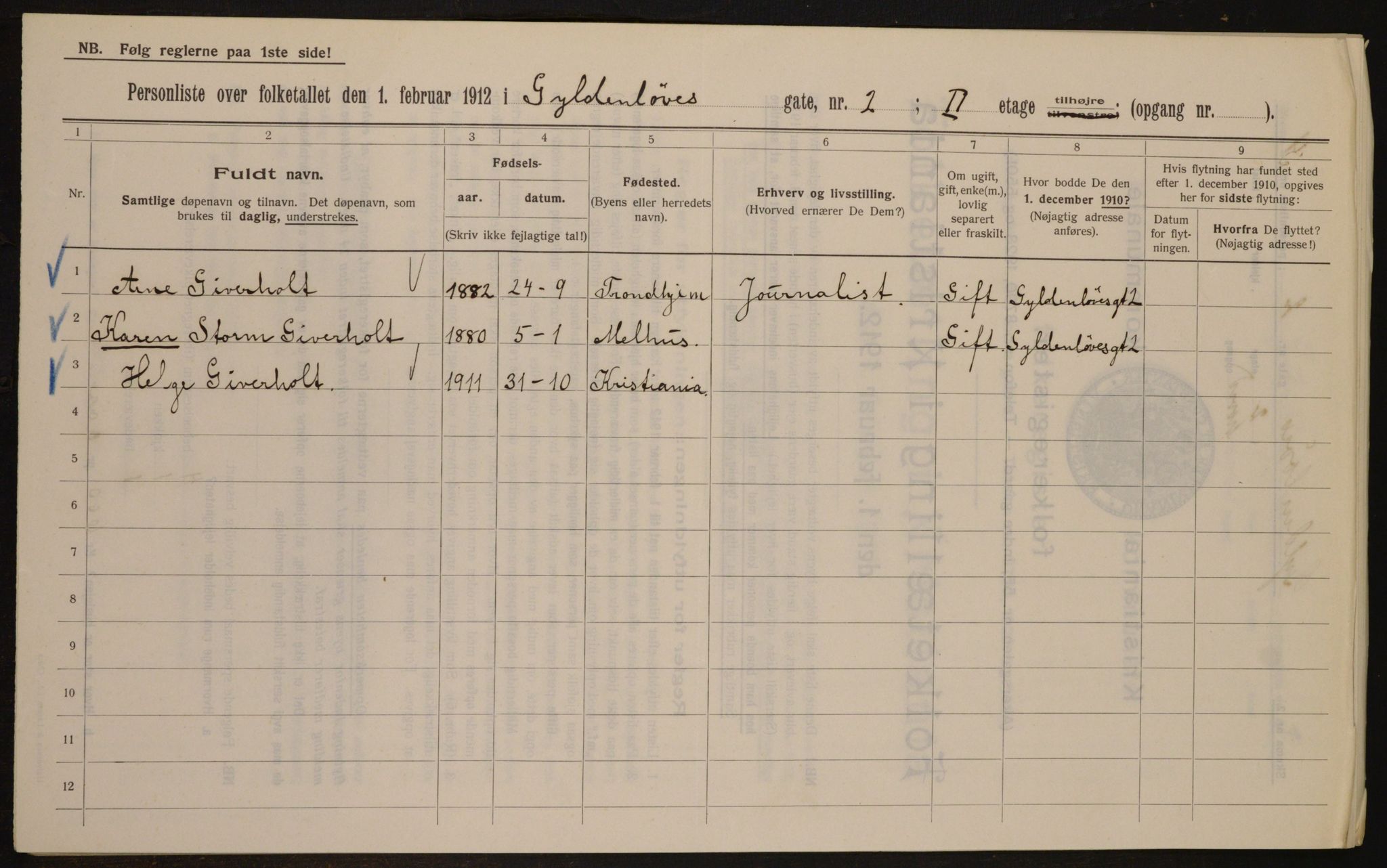 OBA, Municipal Census 1912 for Kristiania, 1912, p. 32475