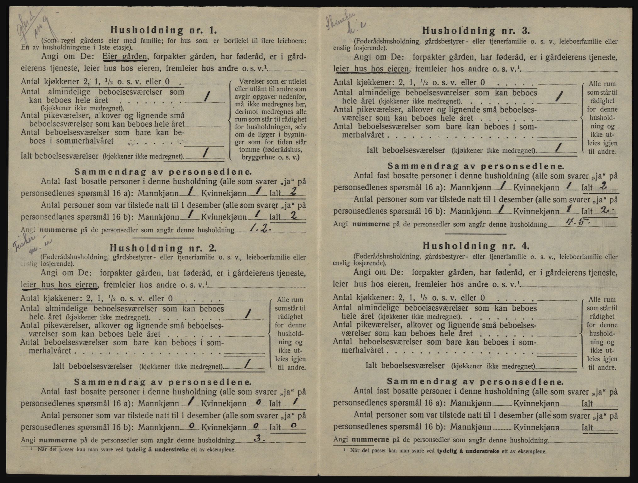 SATØ, 1920 census for Alta, 1920, p. 43