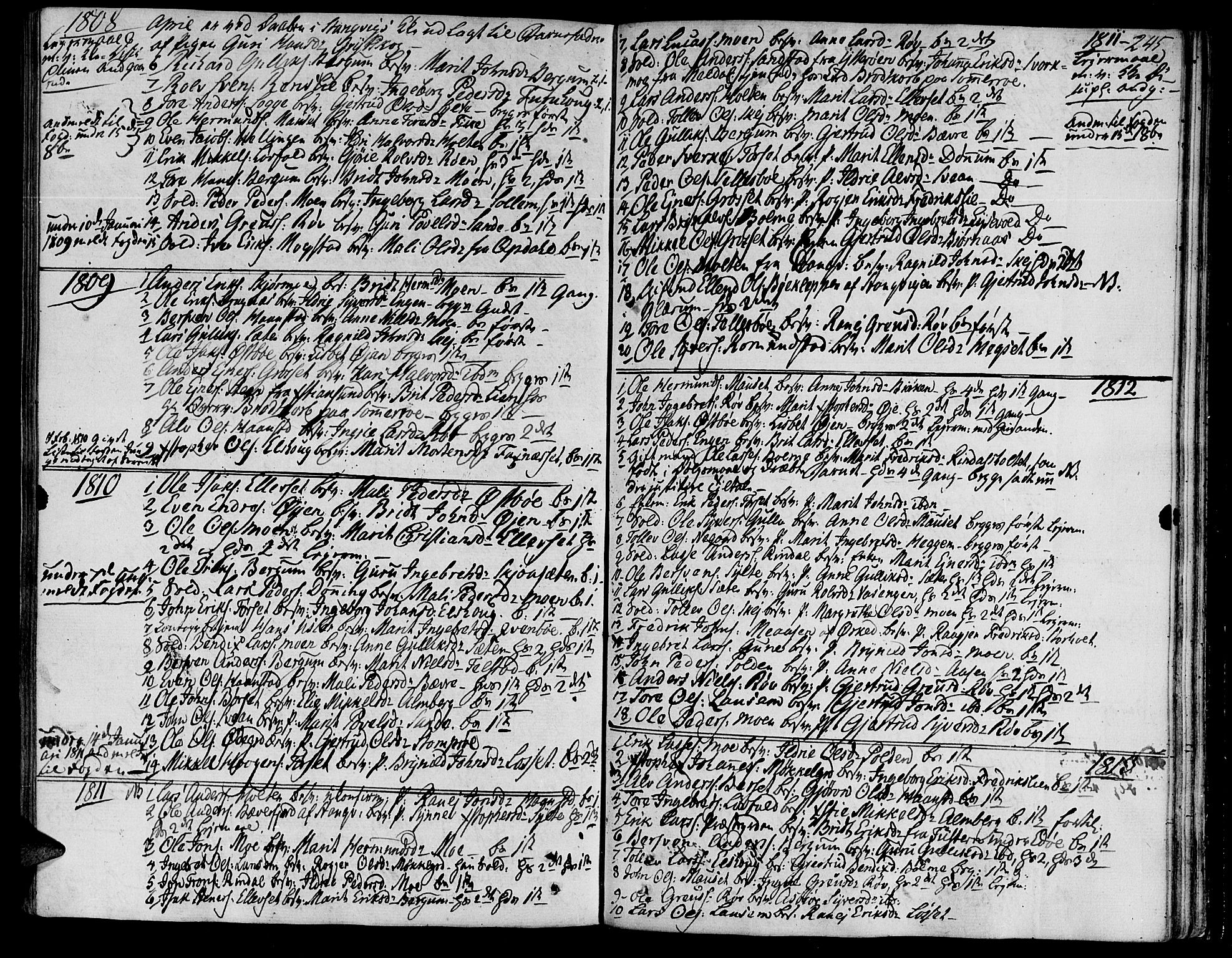 Ministerialprotokoller, klokkerbøker og fødselsregistre - Møre og Romsdal, SAT/A-1454/595/L1040: Parish register (official) no. 595A02, 1797-1819, p. 245