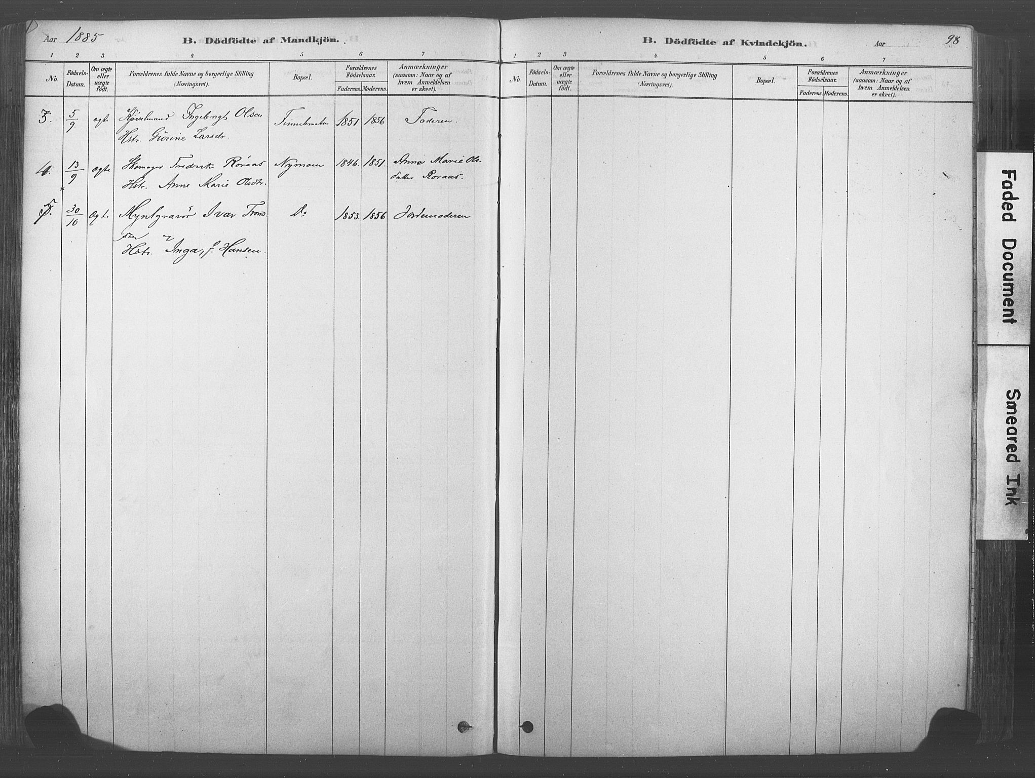 Kongsberg kirkebøker, SAKO/A-22/F/Fb/L0001: Parish register (official) no. II 1, 1878-1886, p. 98