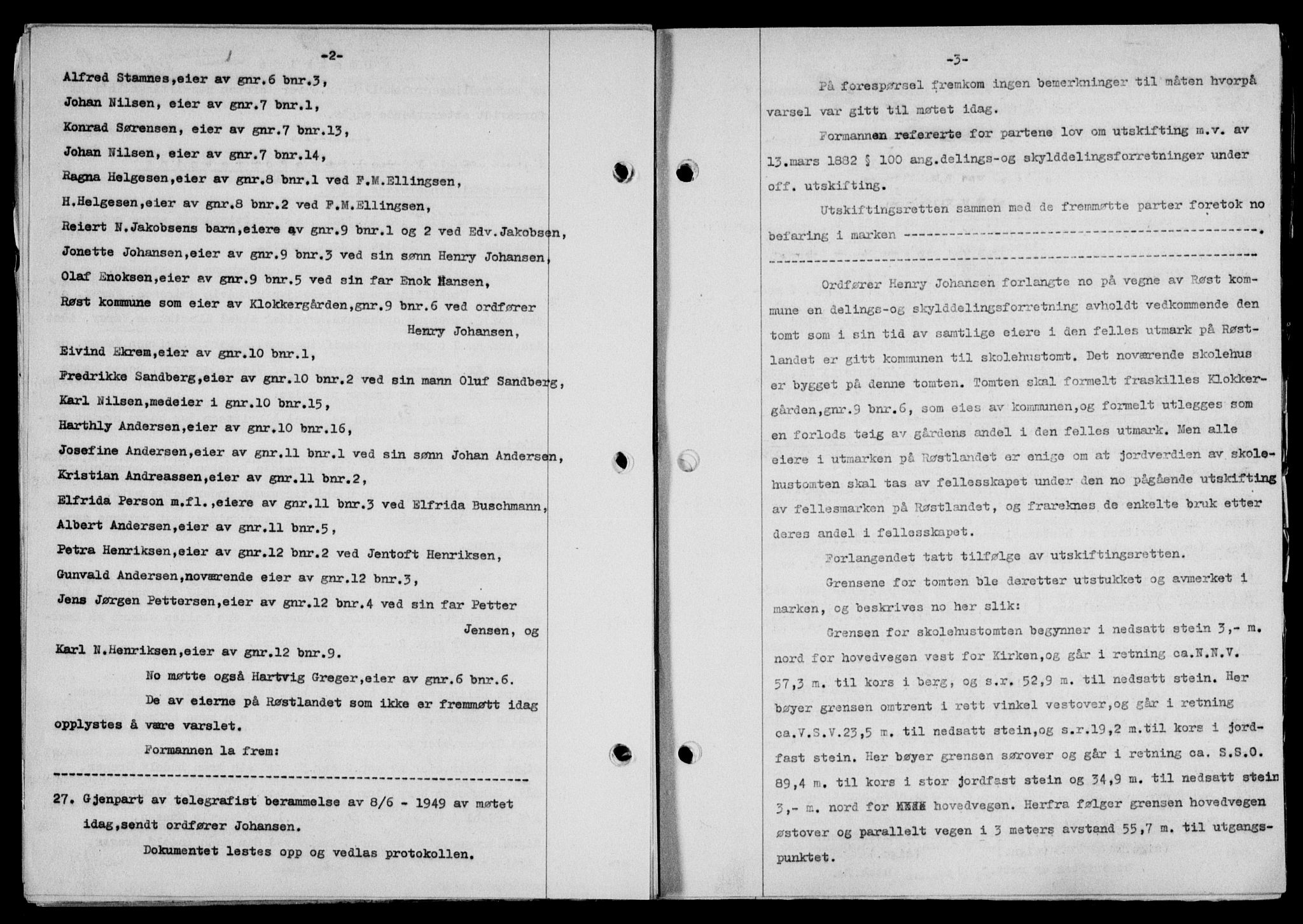 Lofoten sorenskriveri, SAT/A-0017/1/2/2C/L0021a: Mortgage book no. 21a, 1949-1949, Diary no: : 2051/1949
