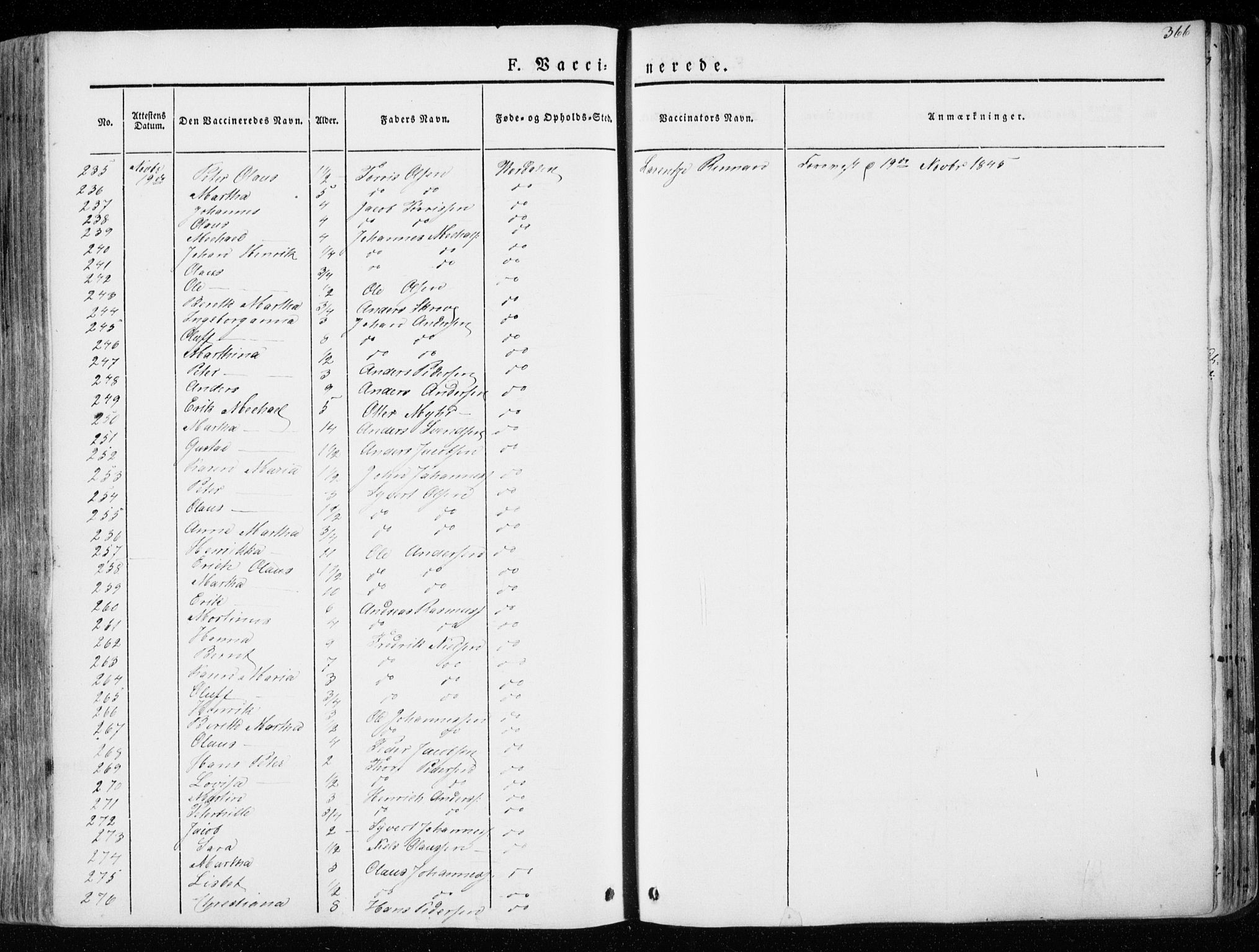 Ministerialprotokoller, klokkerbøker og fødselsregistre - Nord-Trøndelag, SAT/A-1458/723/L0239: Parish register (official) no. 723A08, 1841-1851, p. 366