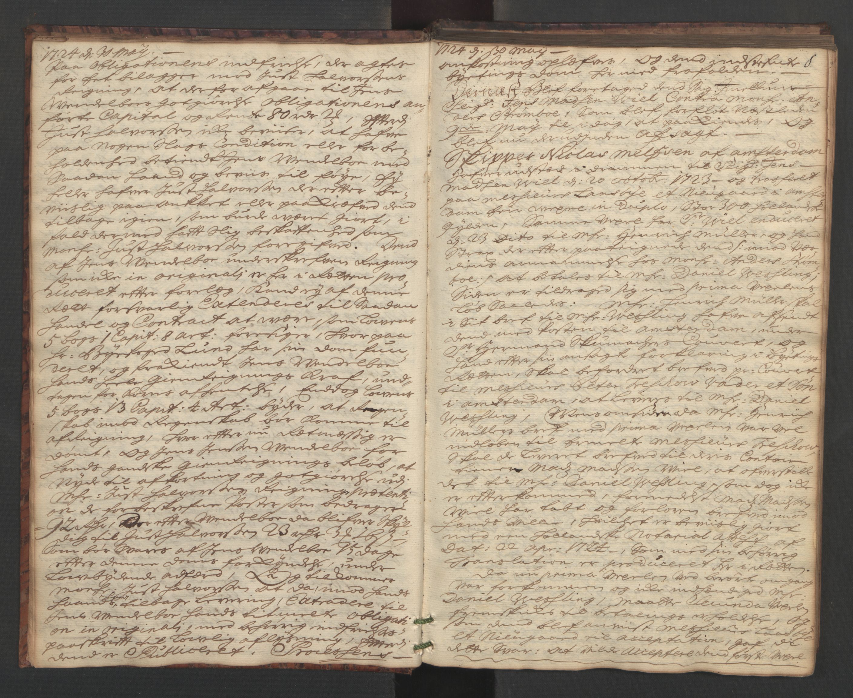 Tønsberg rådstuerett, AV/SAKO-A-800/F/Fa/L0010: Rådstuprotokoll, 1724-1727, p. 7b-8a