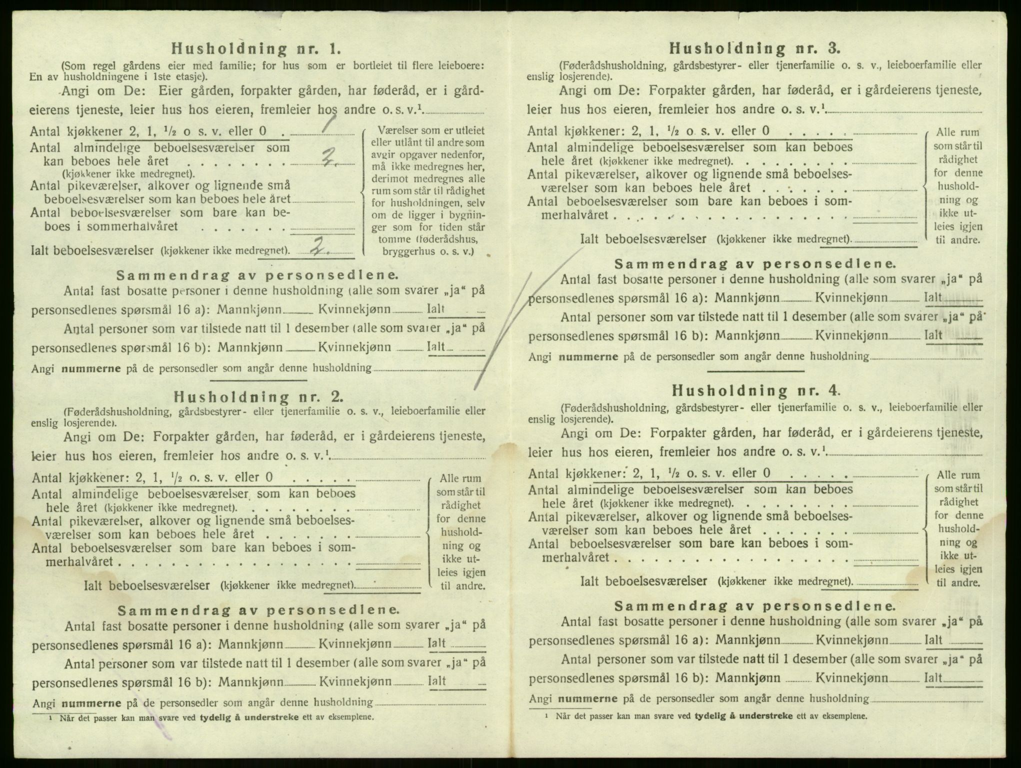 SAKO, 1920 census for Sande, 1920, p. 853