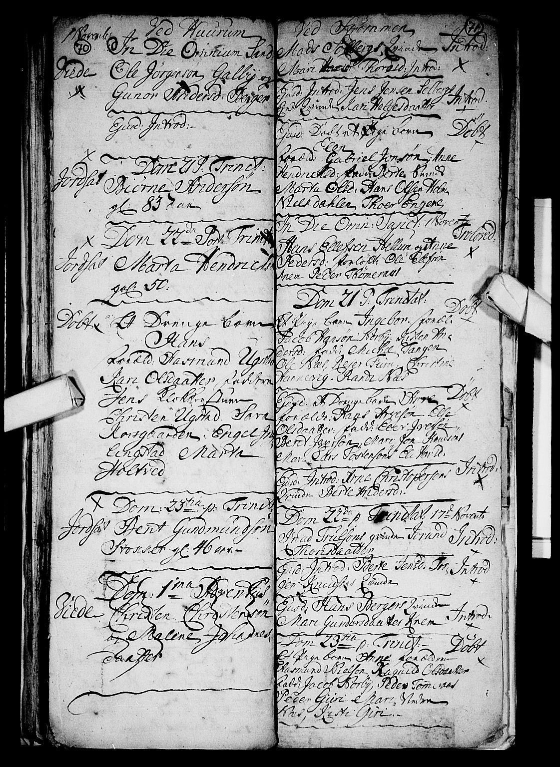 Hurum kirkebøker, AV/SAKO-A-229/F/Fa/L0005: Parish register (official) no. 5, 1735-1739, p. 70-71