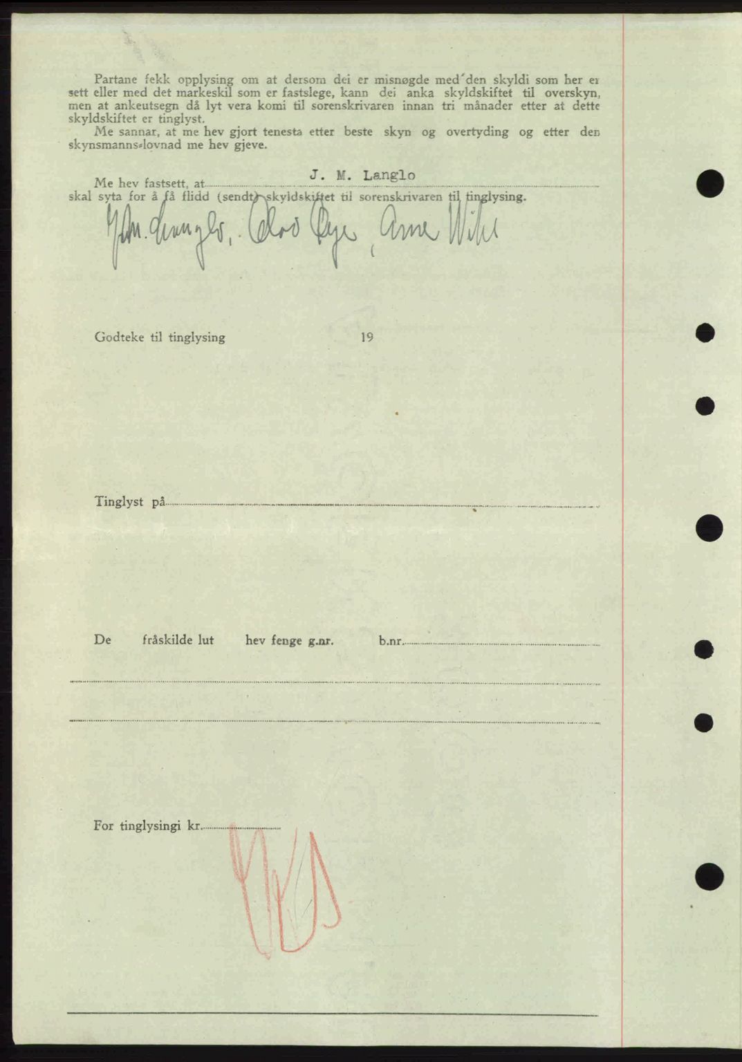 Nordre Sunnmøre sorenskriveri, AV/SAT-A-0006/1/2/2C/2Ca: Mortgage book no. A24, 1947-1947, Diary no: : 345/1947