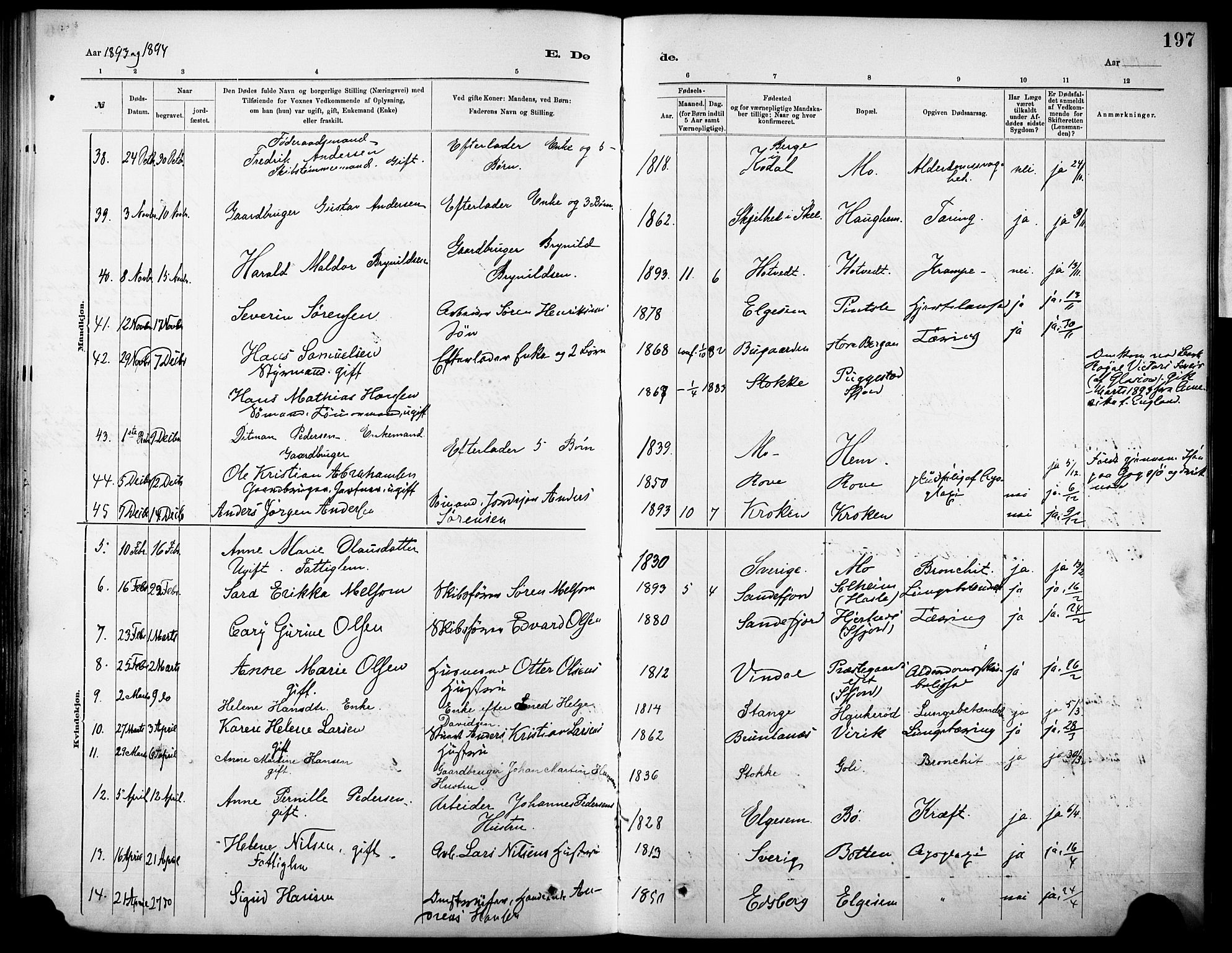 Sandar kirkebøker, AV/SAKO-A-243/F/Fa/L0013: Parish register (official) no. 13, 1883-1895, p. 197