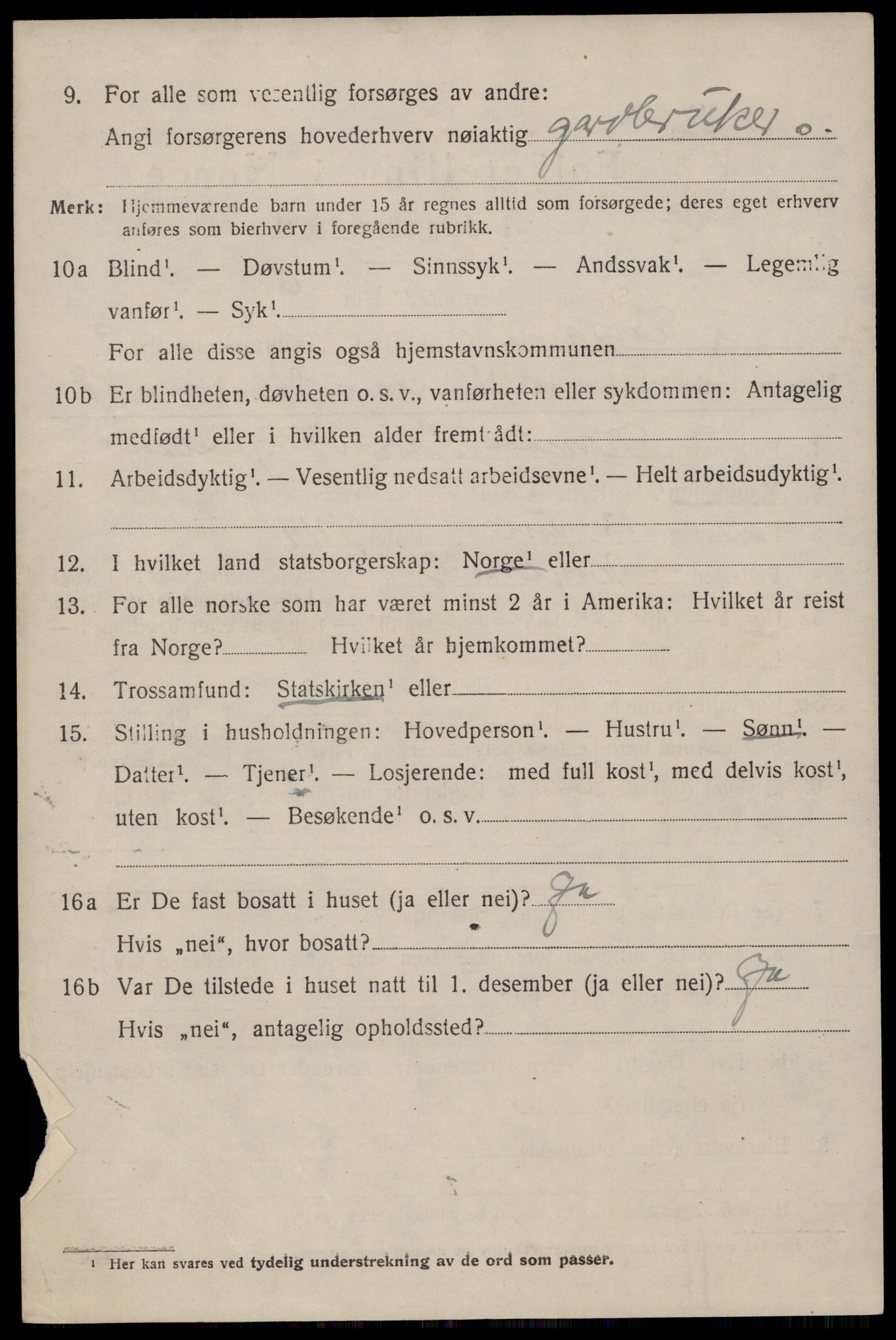 SAST, 1920 census for Høyland, 1920, p. 7191