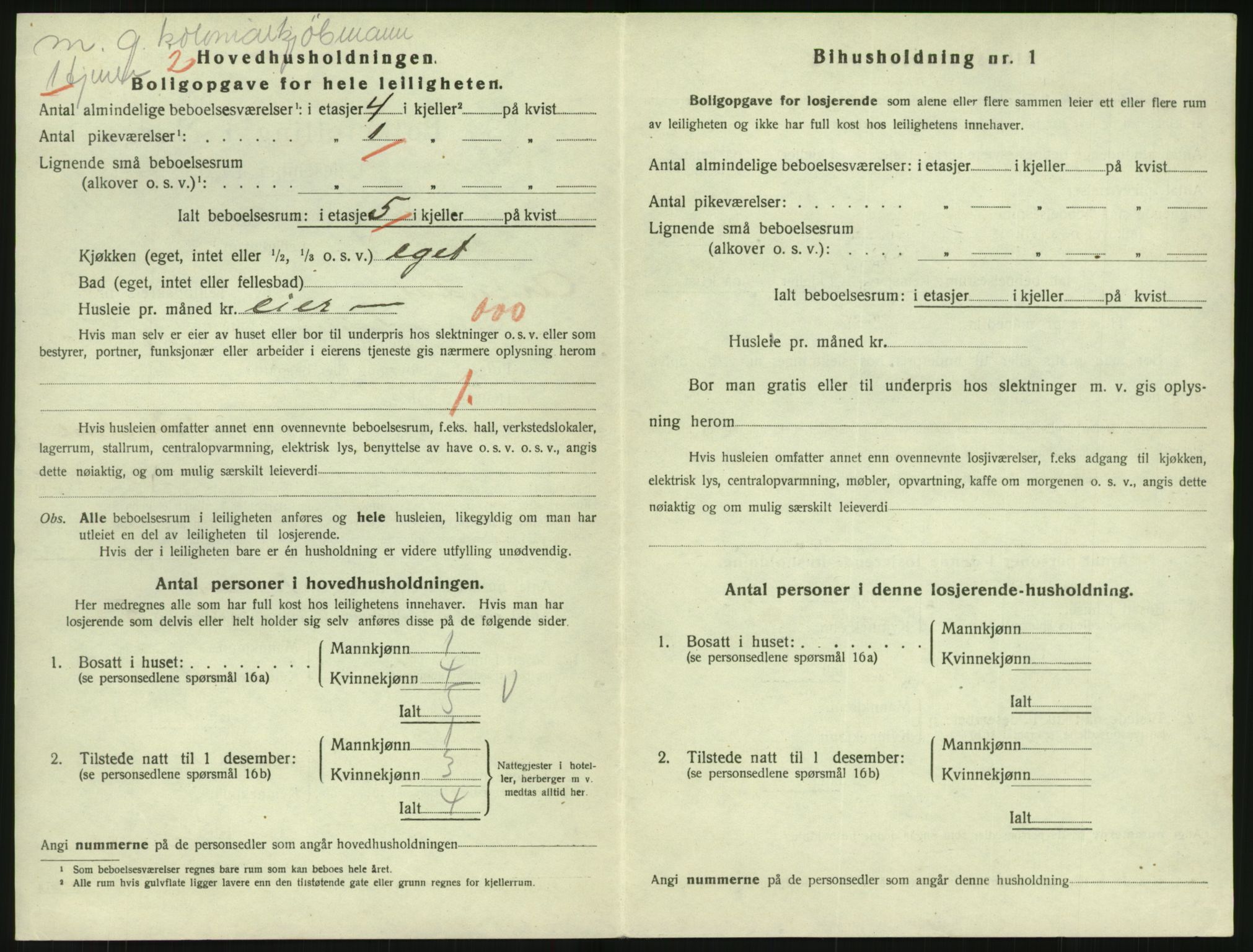 SAK, 1920 census for Arendal, 1920, p. 5801