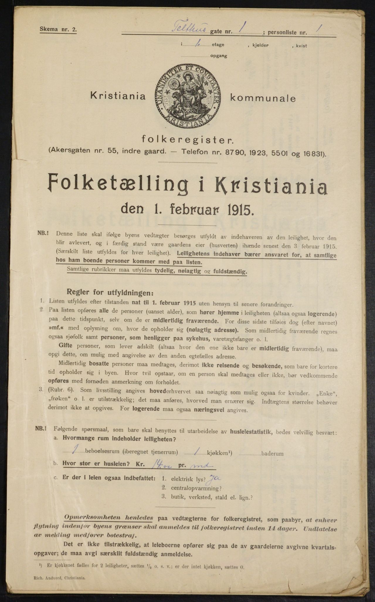 OBA, Municipal Census 1915 for Kristiania, 1915, p. 107779