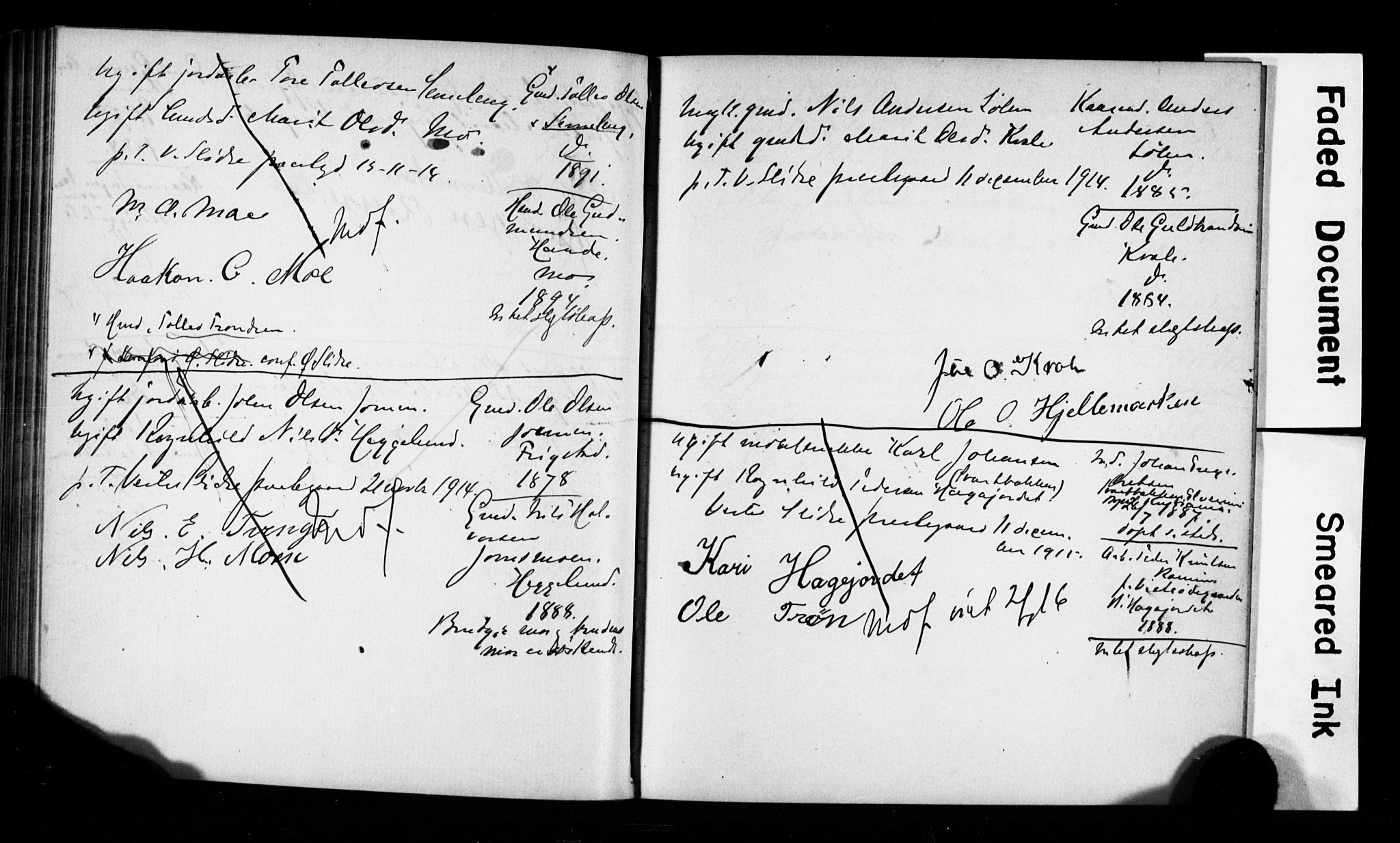 Vestre Slidre prestekontor, AV/SAH-PREST-136/I/Ie/Iea/L0001/0001: Banns register no. 1, 1881-1919