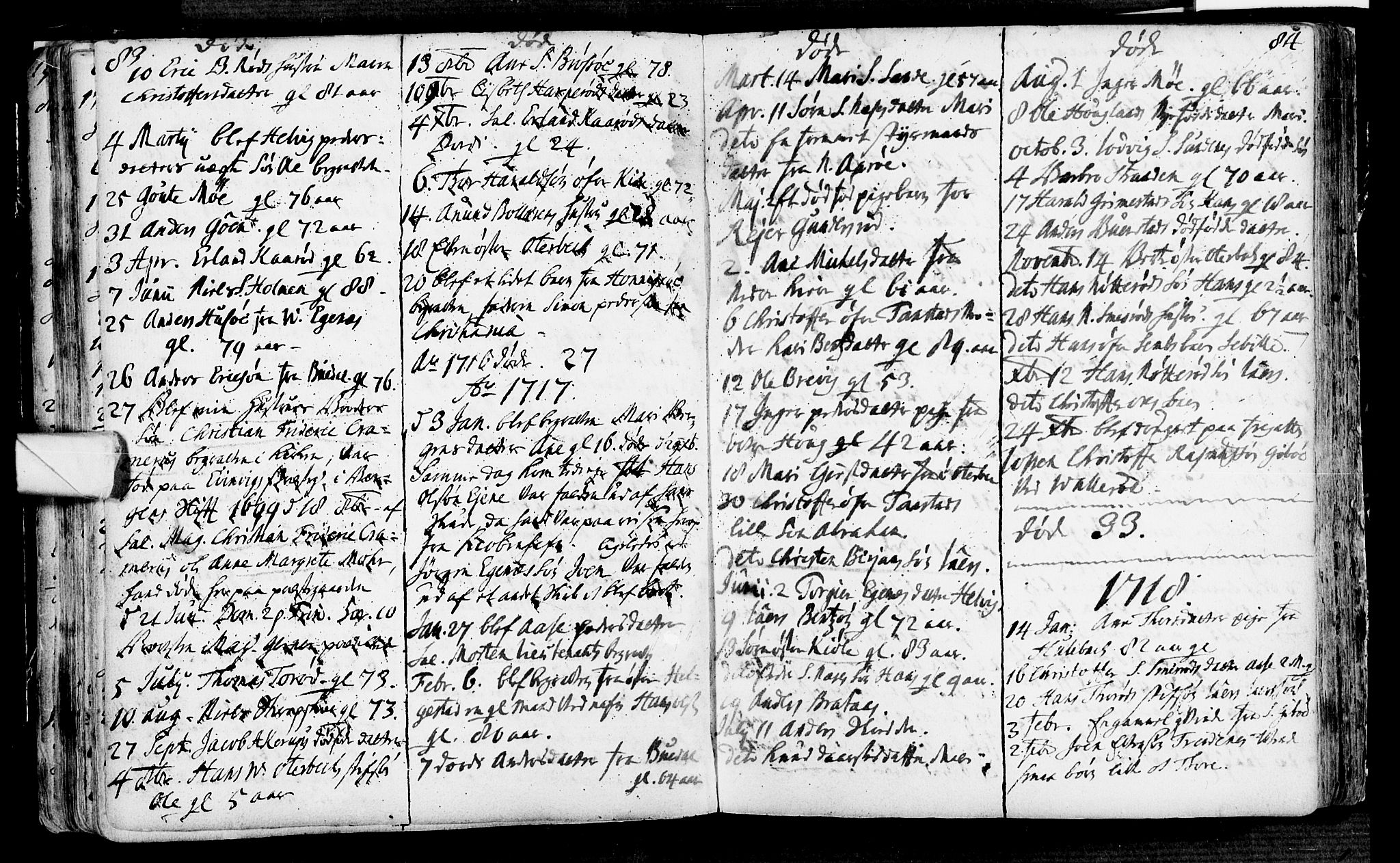 Nøtterøy kirkebøker, SAKO/A-354/F/Fa/L0001: Parish register (official) no. I 1, 1686-1738, p. 83-84