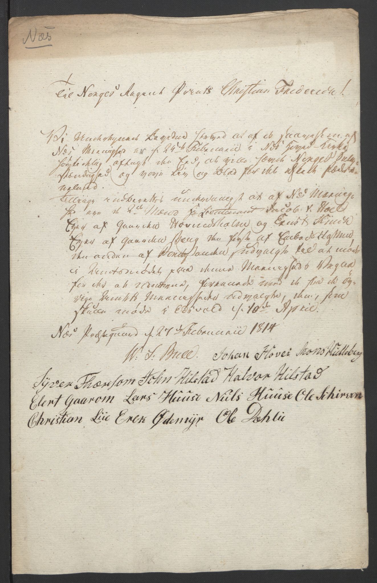 Statsrådssekretariatet, RA/S-1001/D/Db/L0007: Fullmakter for Eidsvollsrepresentantene i 1814. , 1814, p. 228