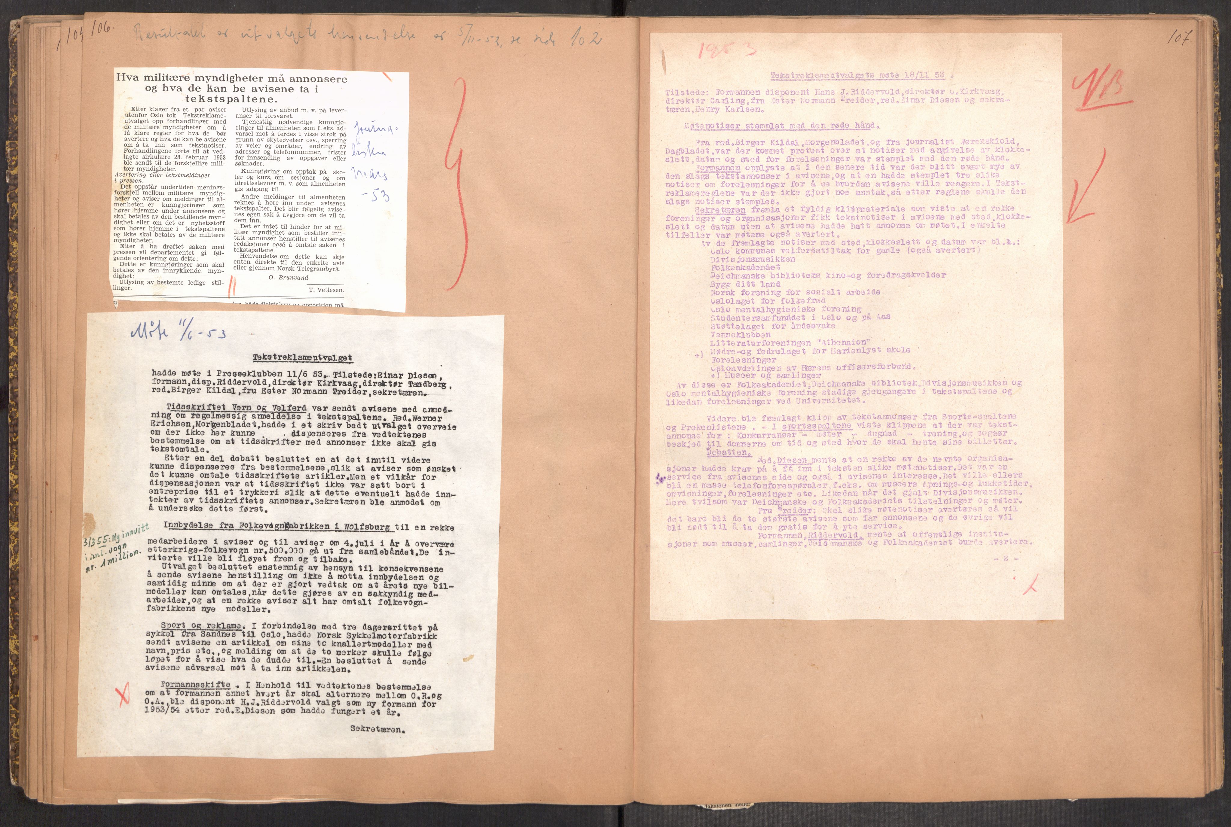 Tekstreklameutvalget, RA/PA-0854/A/Aa/L0003: Møtereferat, 1938-1955, p. 106-107