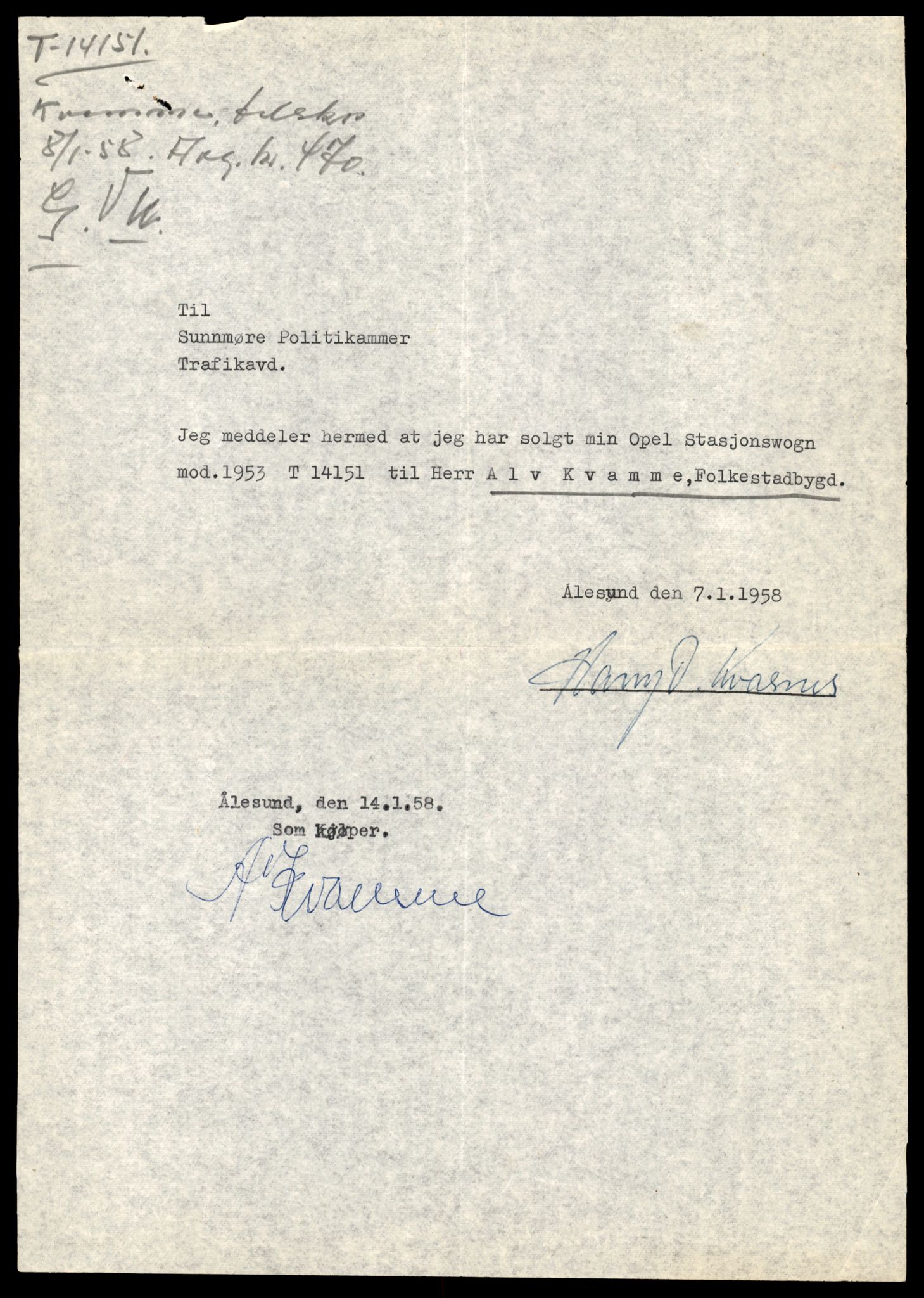 Møre og Romsdal vegkontor - Ålesund trafikkstasjon, AV/SAT-A-4099/F/Fe/L0043: Registreringskort for kjøretøy T 14080 - T 14204, 1927-1998, p. 1901