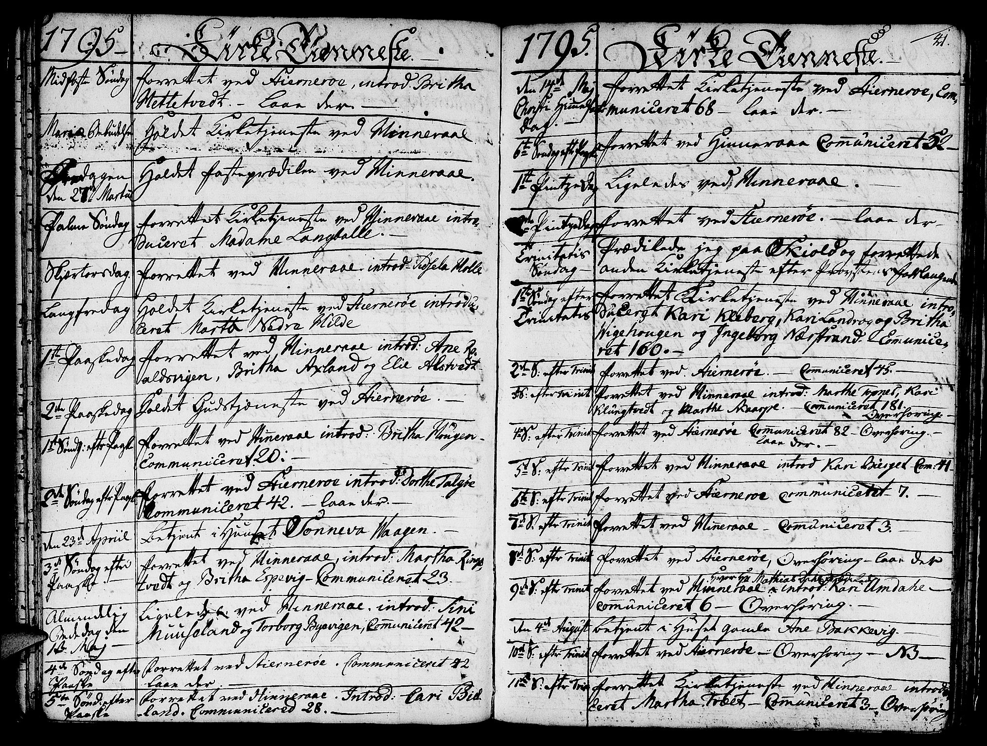 Nedstrand sokneprestkontor, SAST/A-101841/01/IV: Parish register (official) no. A 4, 1779-1795, p. 41