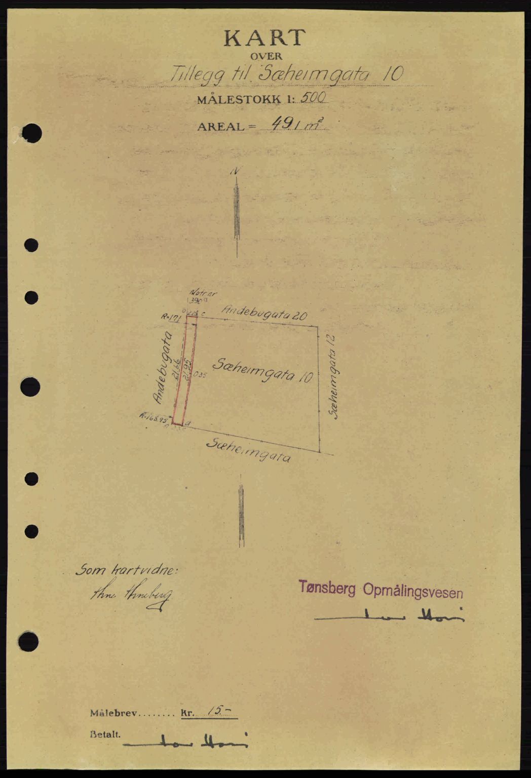 Tønsberg sorenskriveri, AV/SAKO-A-130/G/Ga/Gaa/L0015: Mortgage book no. A15, 1944-1944, Diary no: : 884/1944