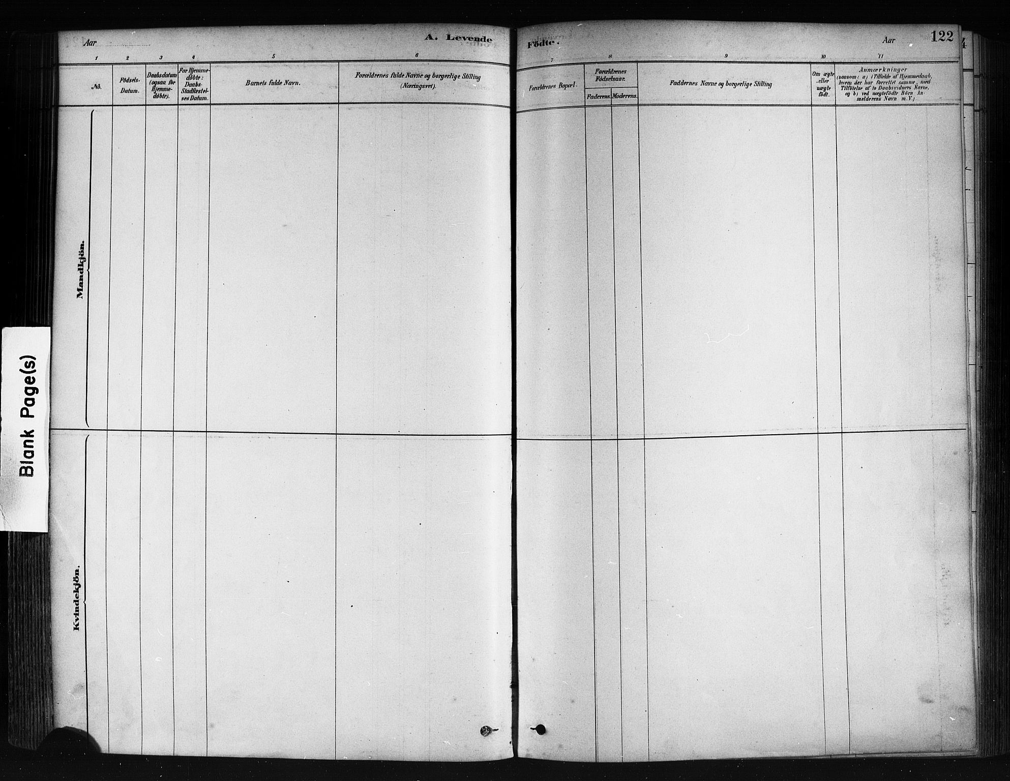 Herdla Sokneprestembete, SAB/A-75701/H/Haa: Parish register (official) no. A 3, 1878-1890, p. 122