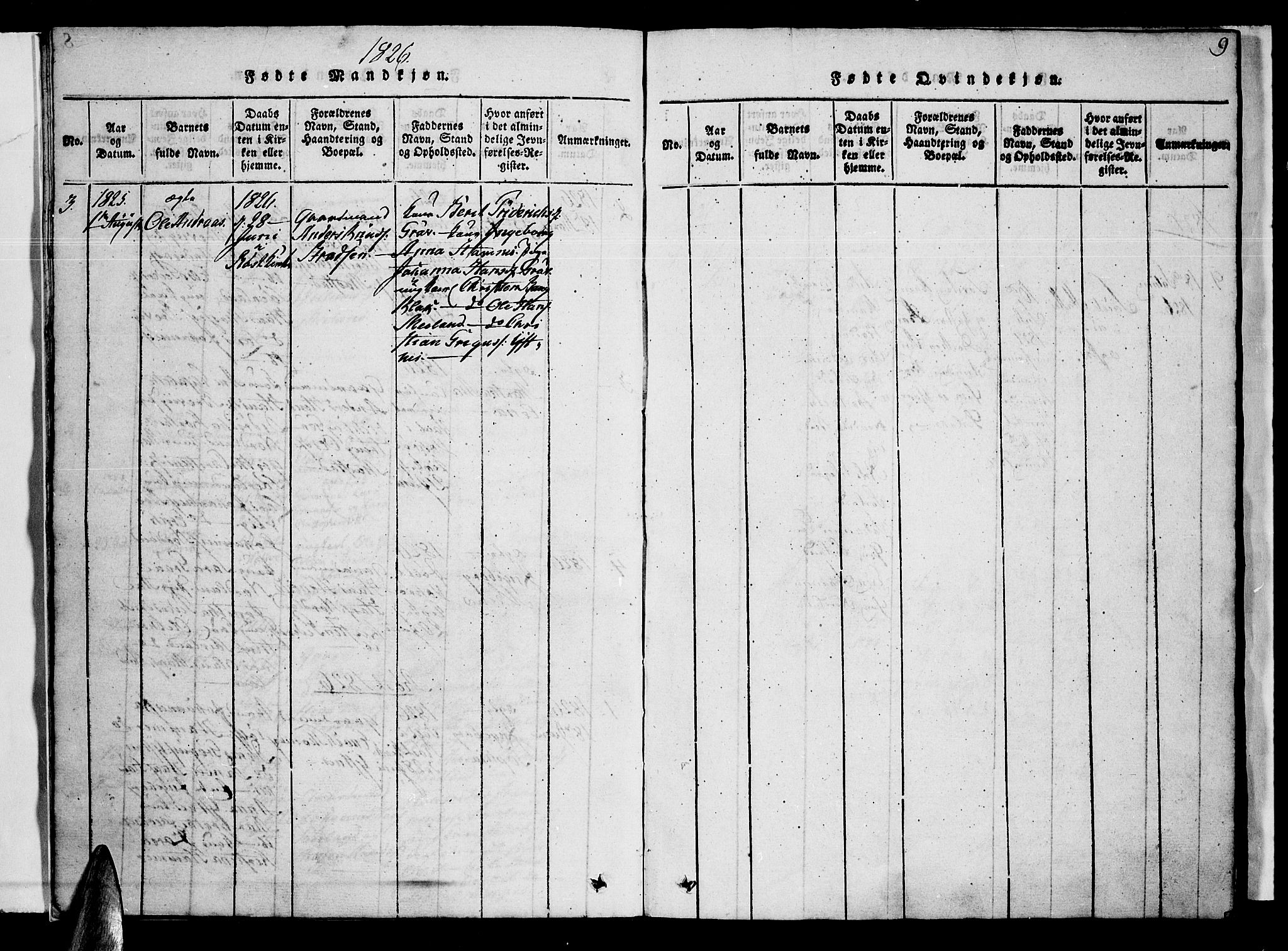 Ministerialprotokoller, klokkerbøker og fødselsregistre - Nordland, SAT/A-1459/807/L0120: Parish register (official) no. 807A03, 1821-1848, p. 9