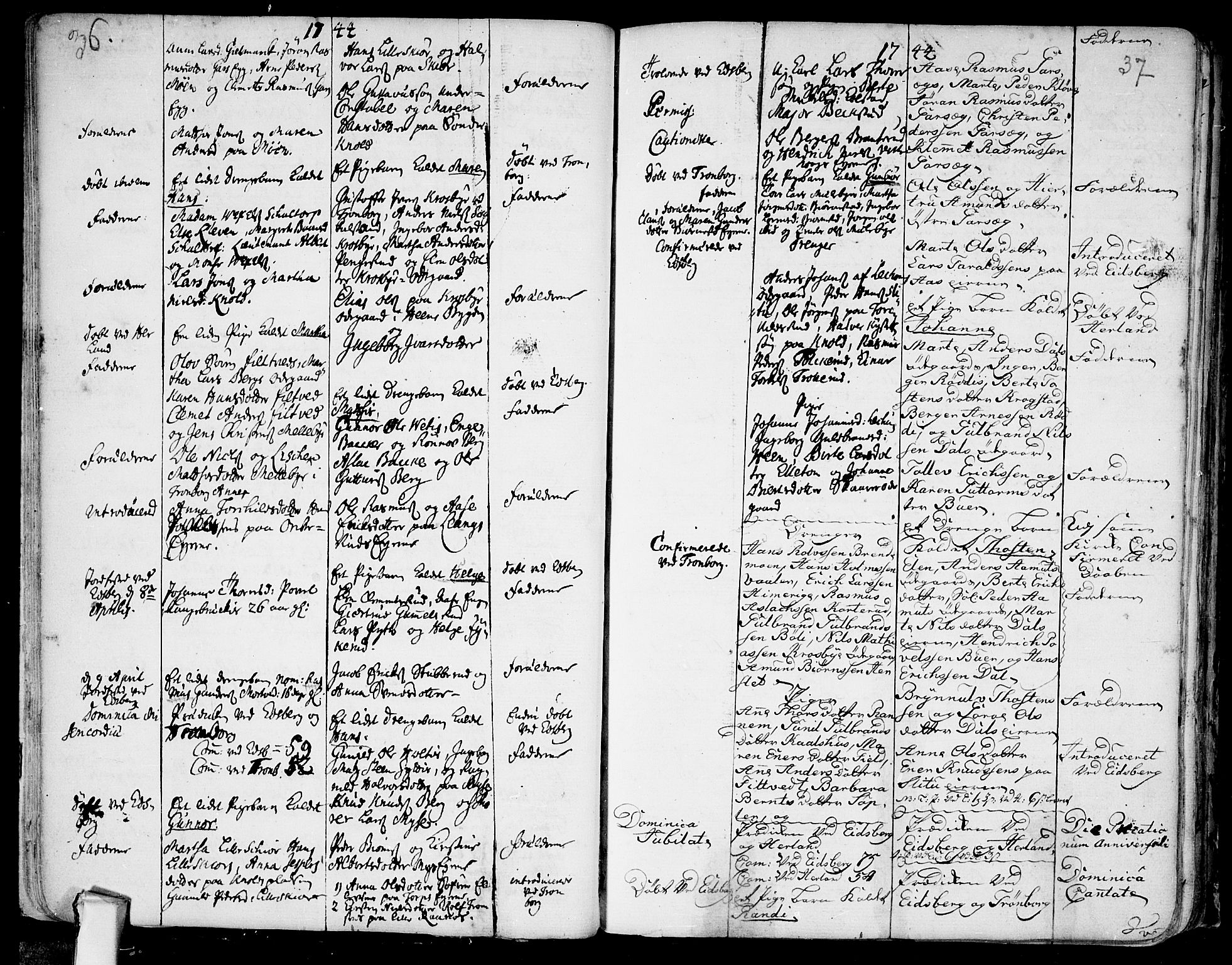 Eidsberg prestekontor Kirkebøker, AV/SAO-A-10905/F/Fa/L0003: Parish register (official) no.  I 3, 1742-1758, p. 36-37