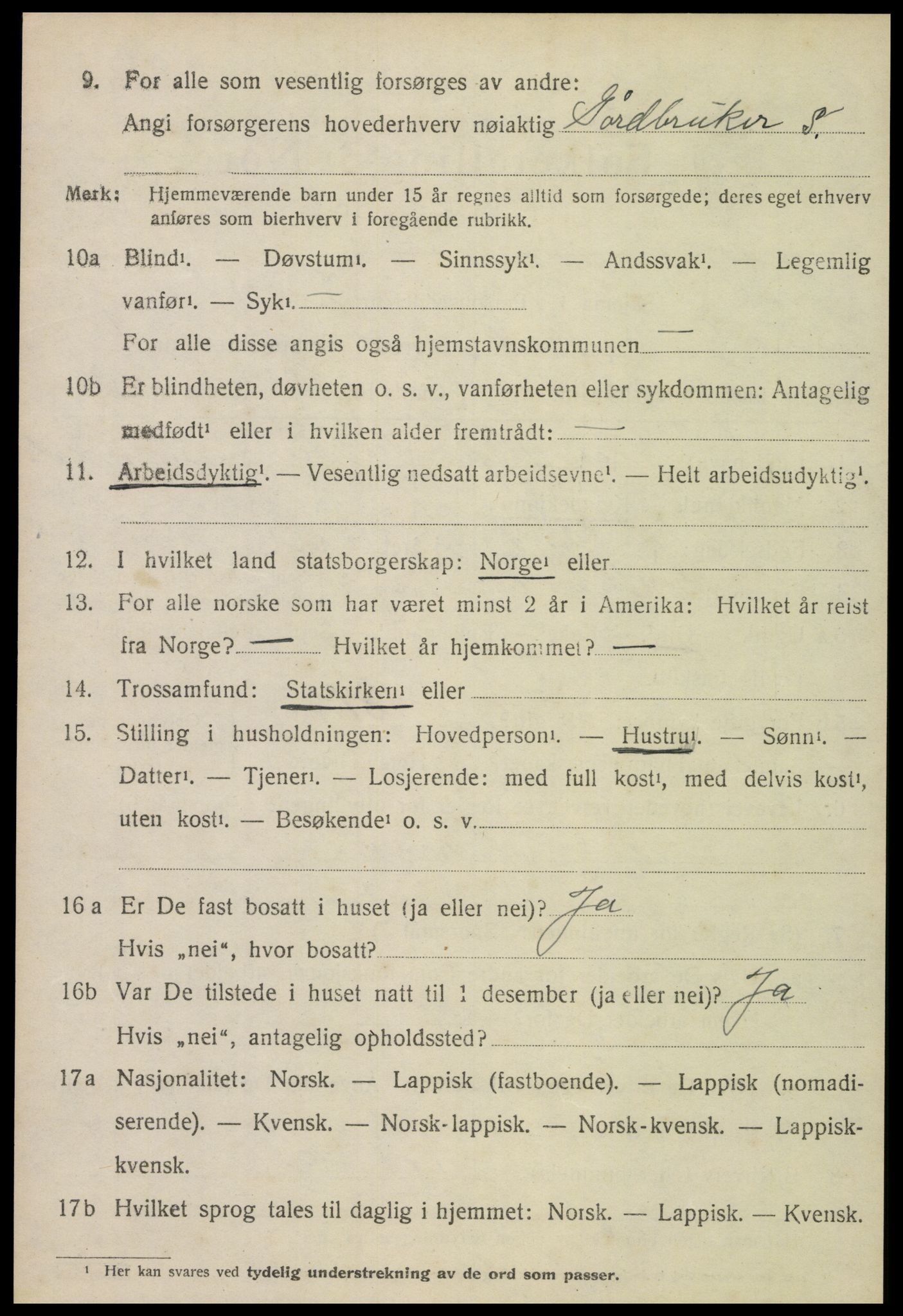 SAT, 1920 census for Leksvik, 1920, p. 1389
