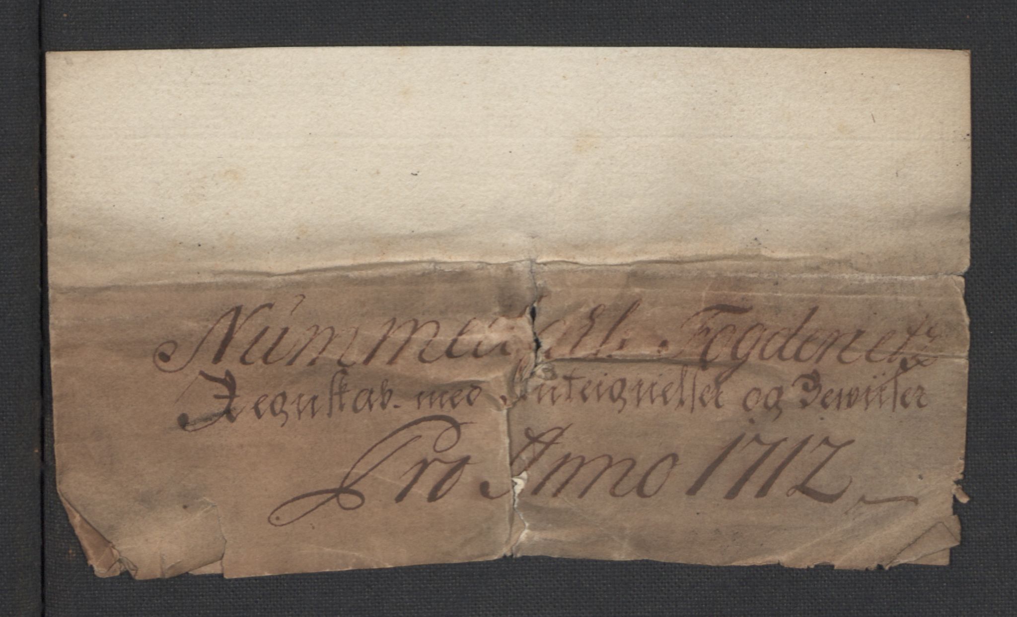 Rentekammeret inntil 1814, Reviderte regnskaper, Fogderegnskap, RA/EA-4092/R24/L1587: Fogderegnskap Numedal og Sandsvær, 1712, p. 4