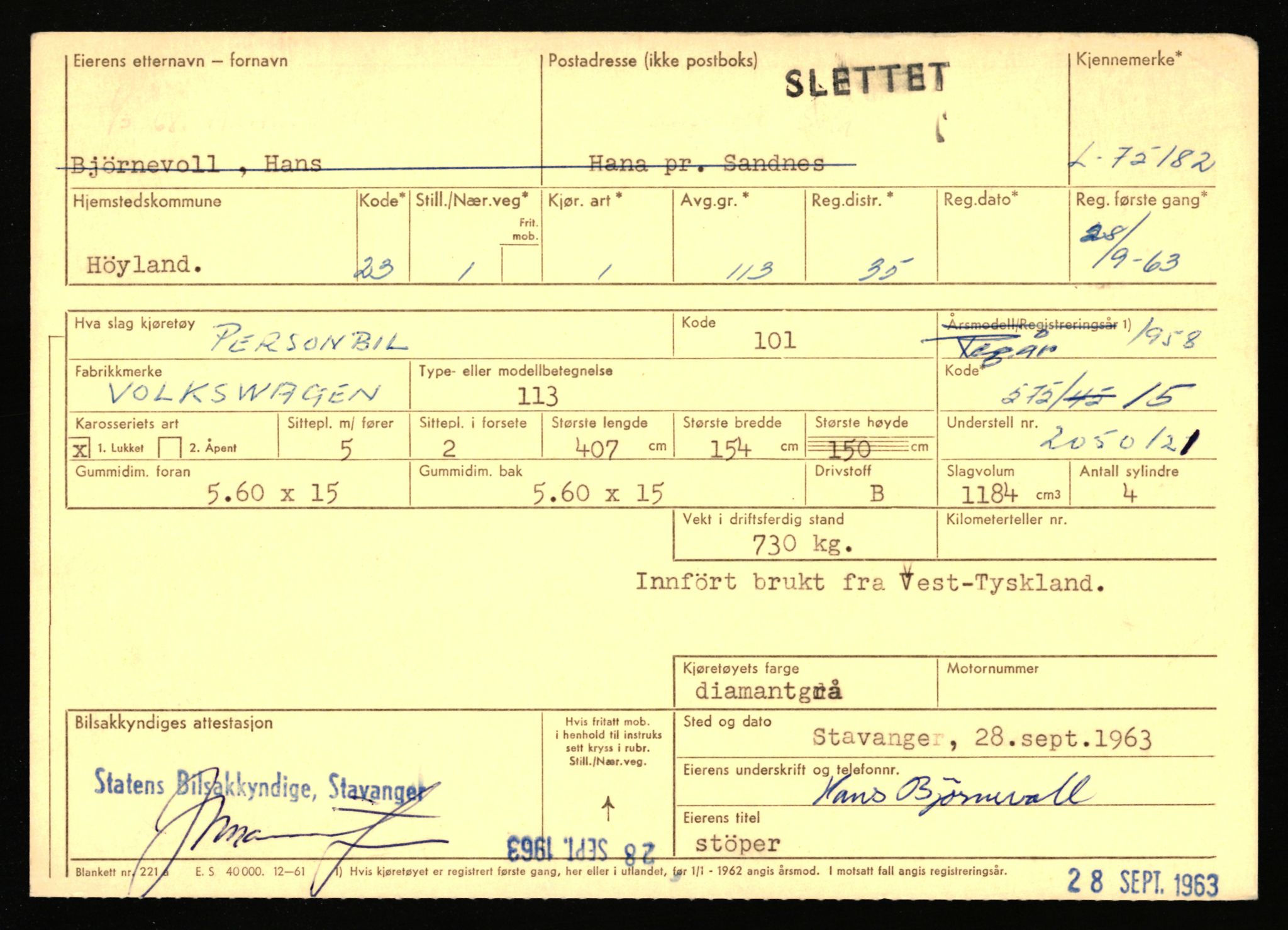 Stavanger trafikkstasjon, AV/SAST-A-101942/0/F/L0068: L-75000 - L-76799, 1930-1971, p. 109