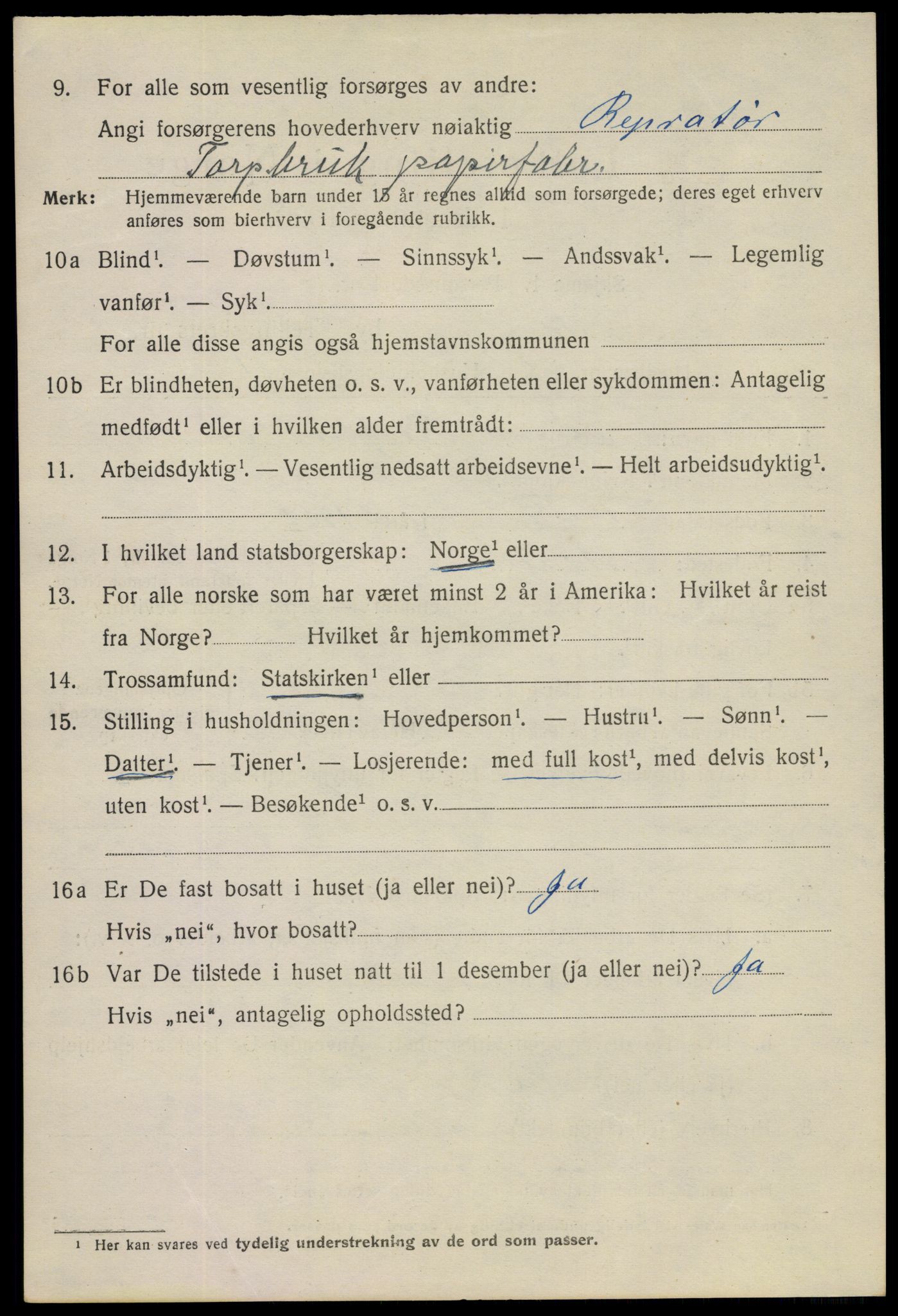 SAO, 1920 census for Fredrikstad, 1920, p. 15496