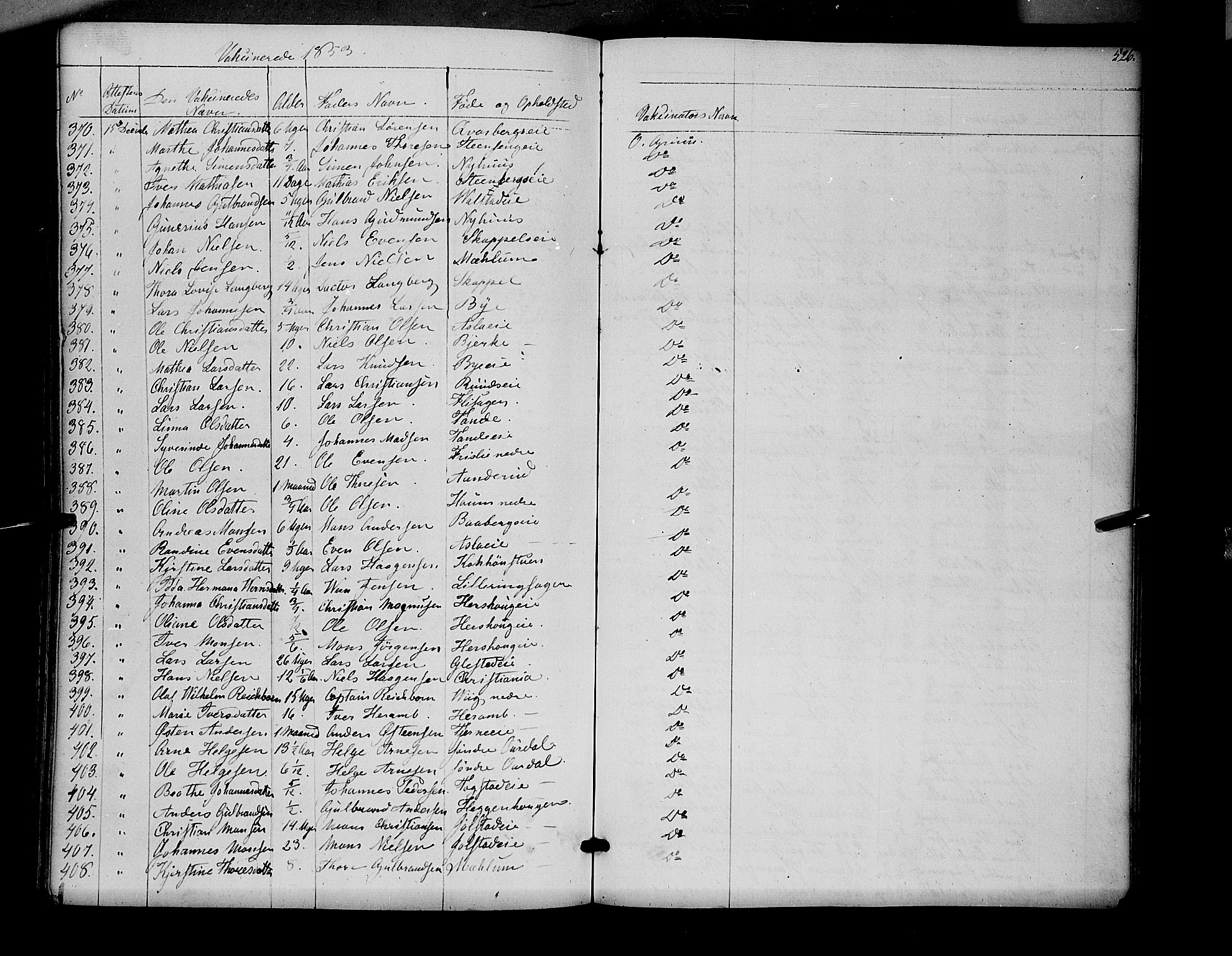 Ringsaker prestekontor, SAH/PREST-014/K/Ka/L0009: Parish register (official) no. 9, 1850-1860, p. 526