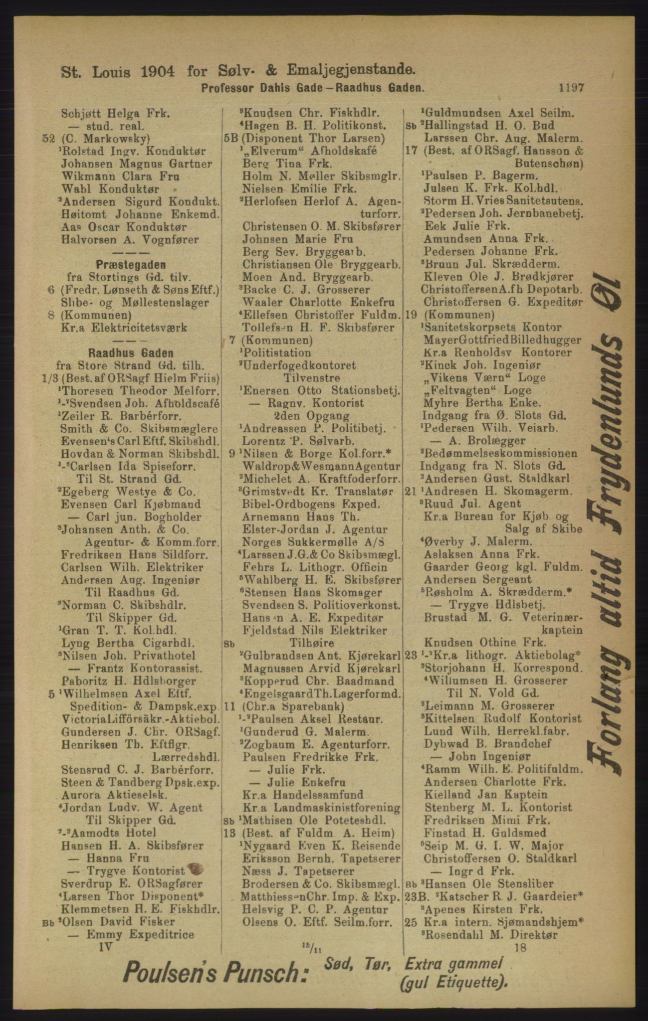 Kristiania/Oslo adressebok, PUBL/-, 1906, p. 1197