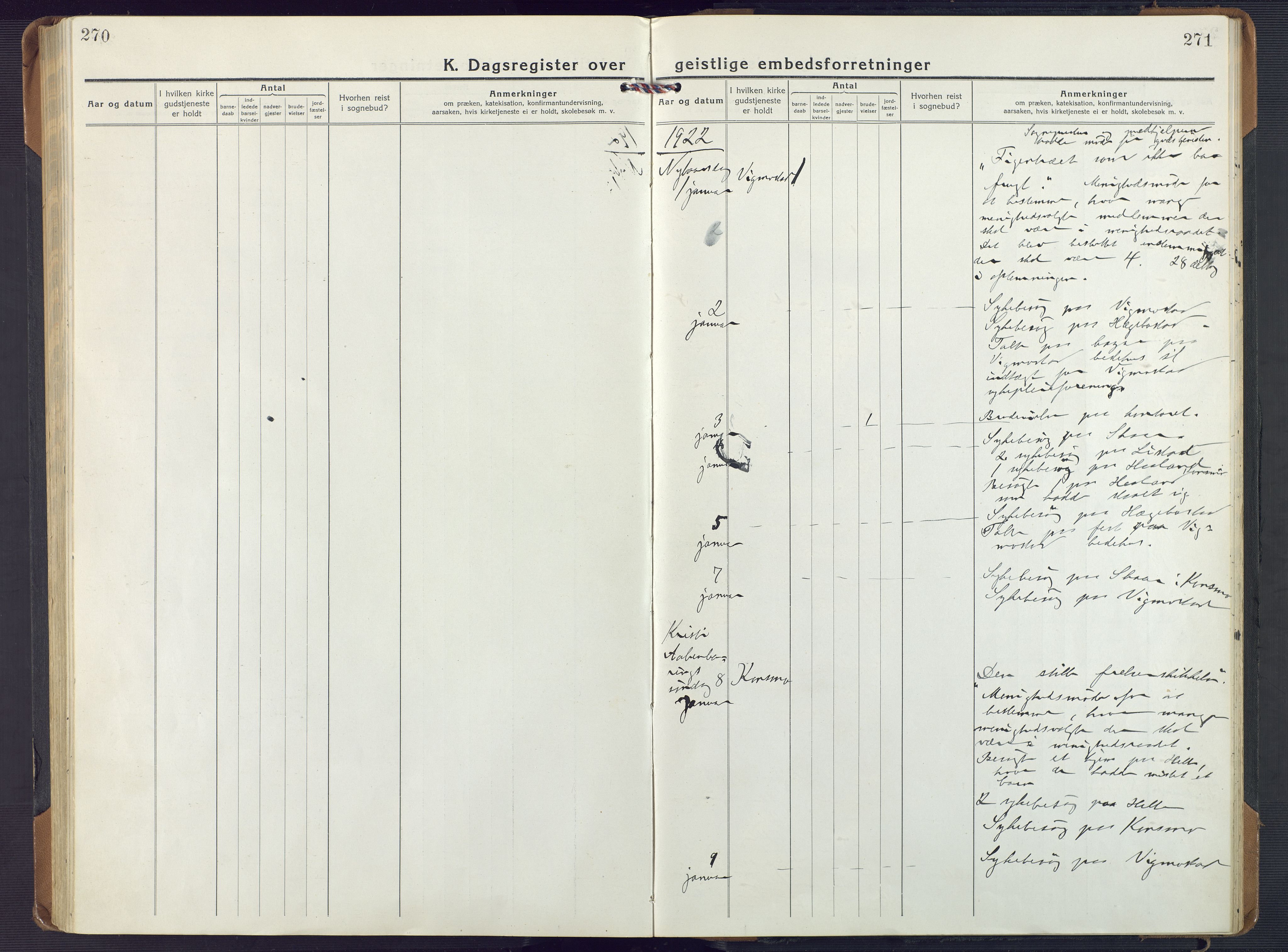 Nord-Audnedal sokneprestkontor, SAK/1111-0032/F/Fa/Fab/L0005: Parish register (official) no. A 5, 1918-1925, p. 270-271