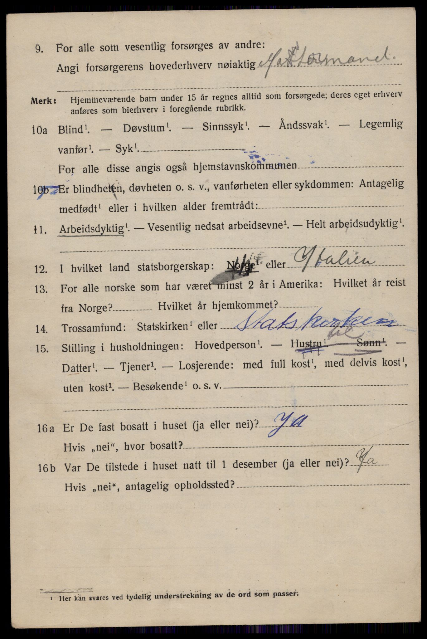 SAST, 1920 census for Stavanger, 1920, p. 66667