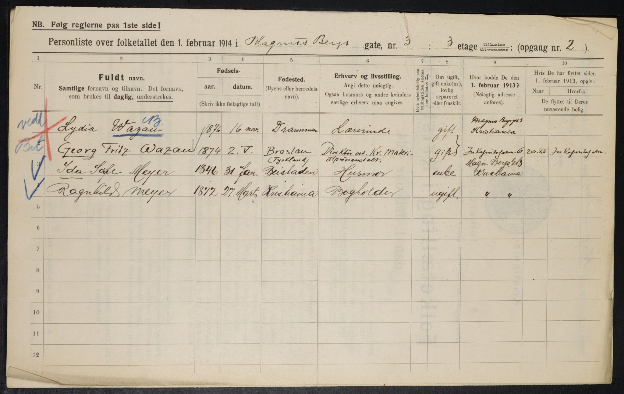 OBA, Municipal Census 1914 for Kristiania, 1914, p. 59034