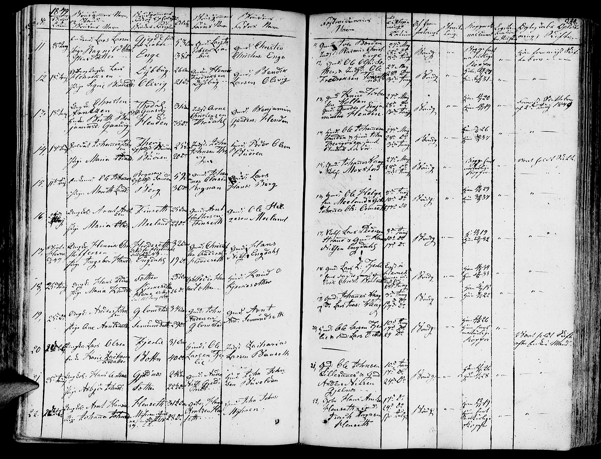 Ministerialprotokoller, klokkerbøker og fødselsregistre - Møre og Romsdal, AV/SAT-A-1454/578/L0904: Parish register (official) no. 578A03, 1836-1858, p. 288