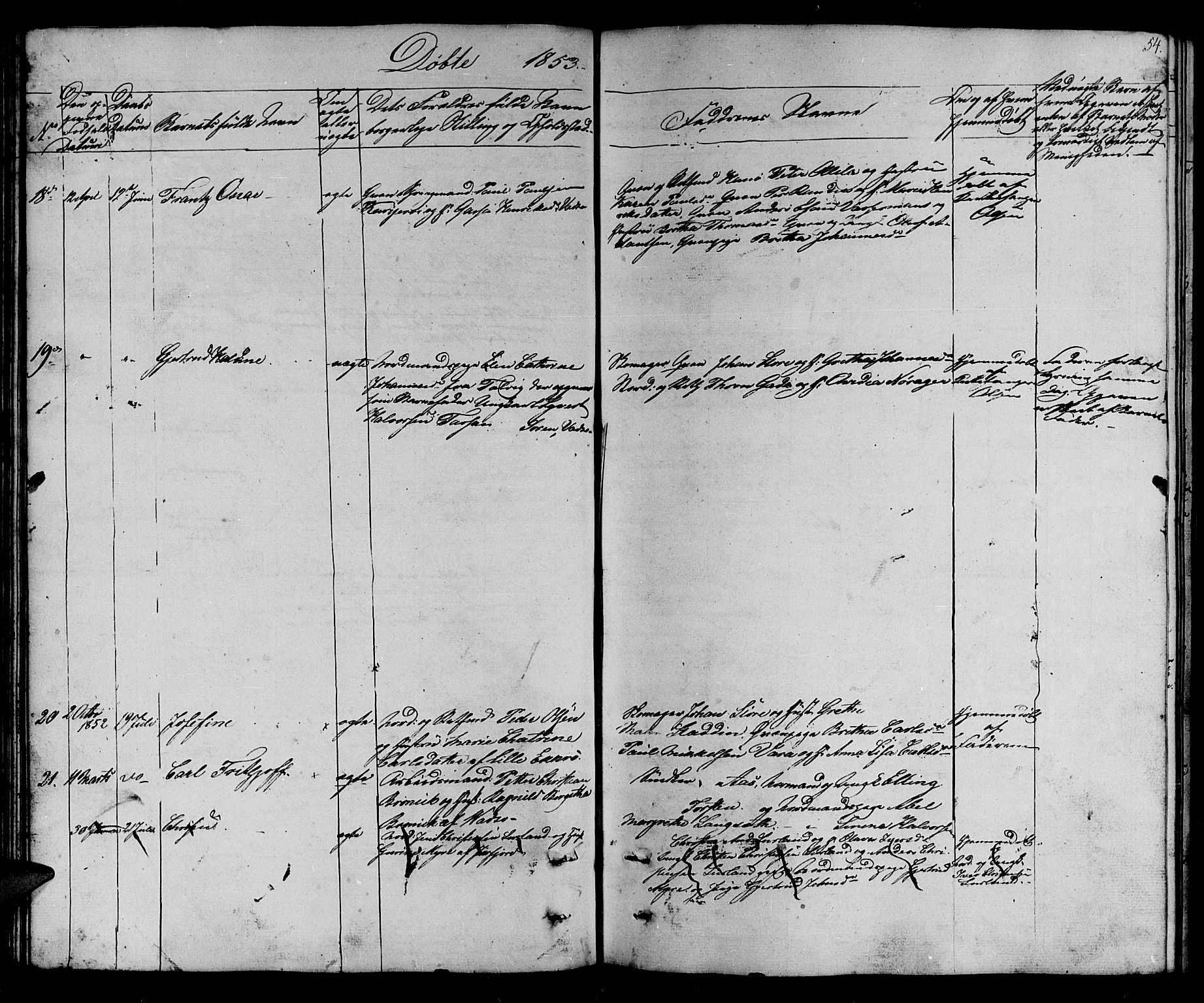 Vadsø sokneprestkontor, AV/SATØ-S-1325/H/Hb/L0001klokker: Parish register (copy) no. 1, 1843-1853, p. 54