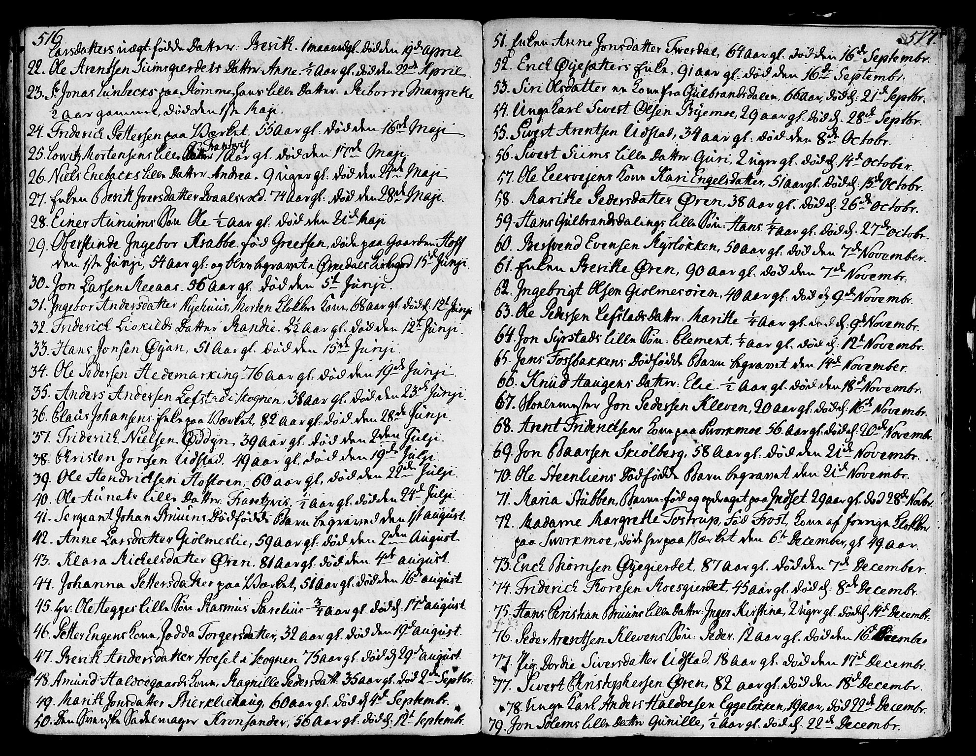 Ministerialprotokoller, klokkerbøker og fødselsregistre - Sør-Trøndelag, SAT/A-1456/668/L0802: Parish register (official) no. 668A02, 1776-1799, p. 516-517