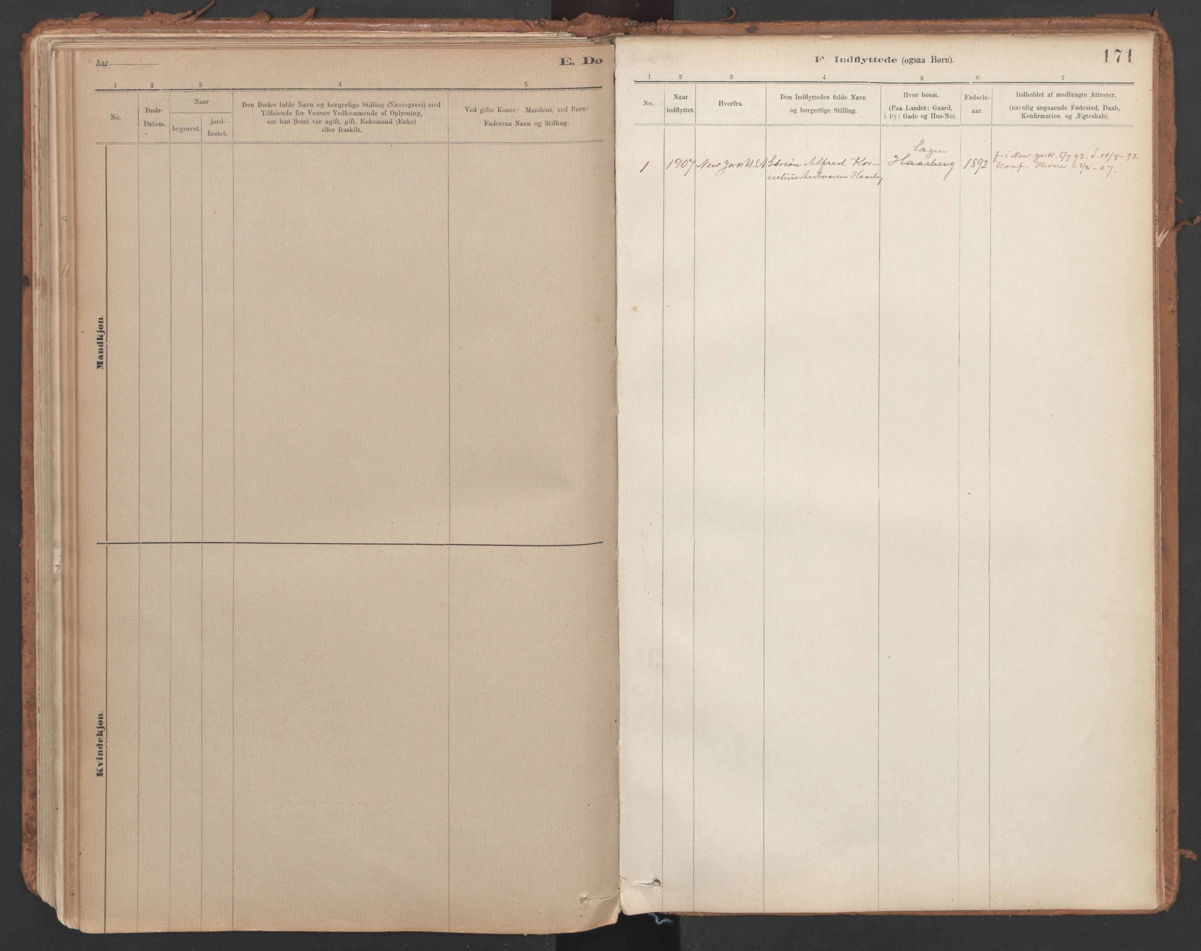 Ministerialprotokoller, klokkerbøker og fødselsregistre - Sør-Trøndelag, SAT/A-1456/639/L0572: Parish register (official) no. 639A01, 1890-1920, p. 171