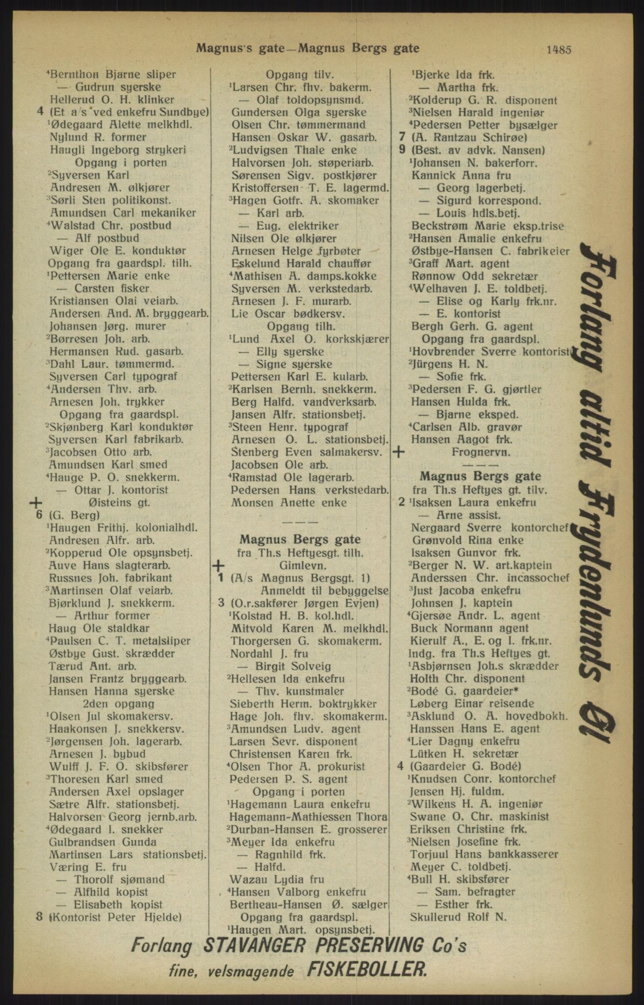 Kristiania/Oslo adressebok, PUBL/-, 1915, p. 1485