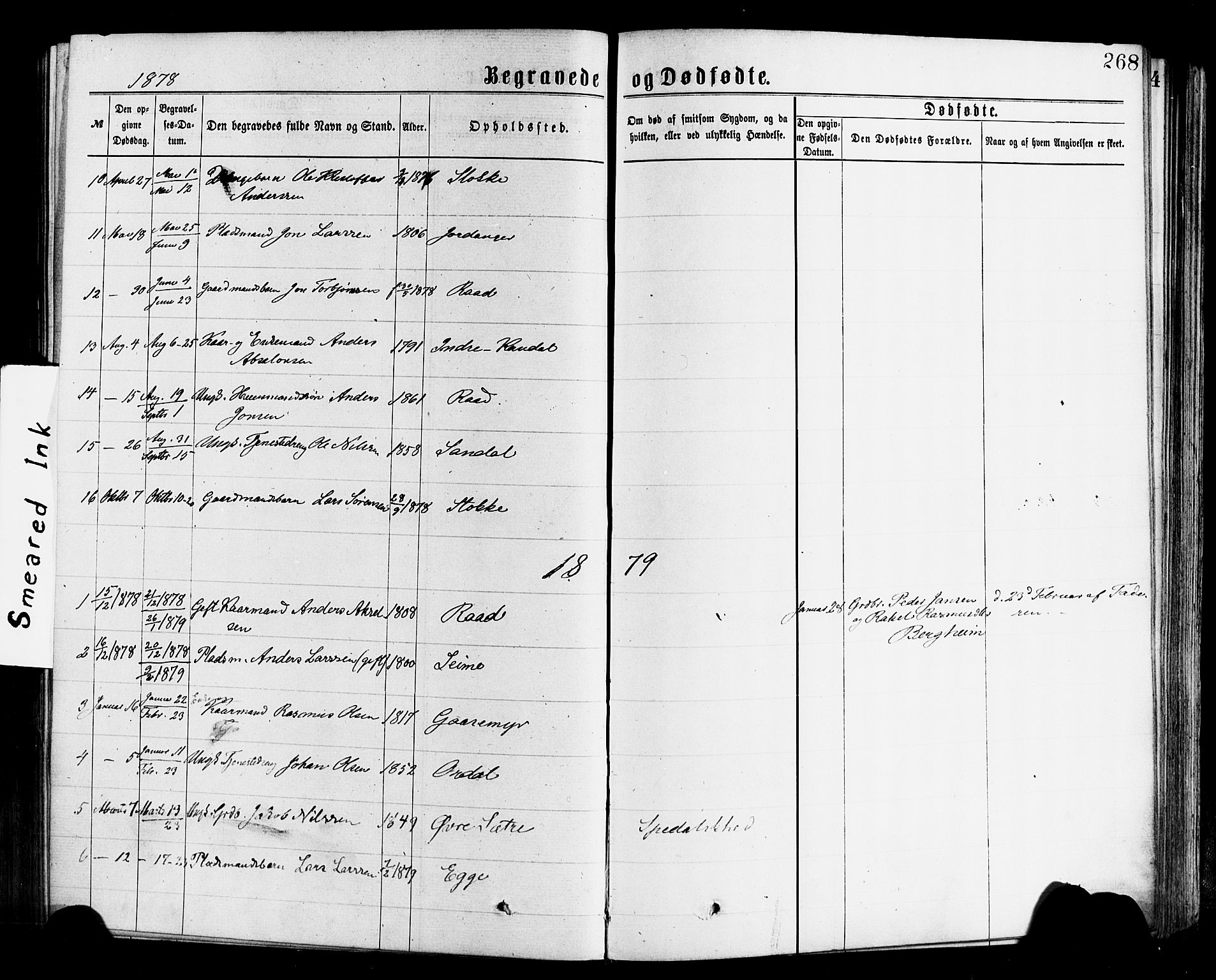 Gloppen sokneprestembete, SAB/A-80101/H/Haa/Haac/L0001: Parish register (official) no. C 1, 1871-1886, p. 268