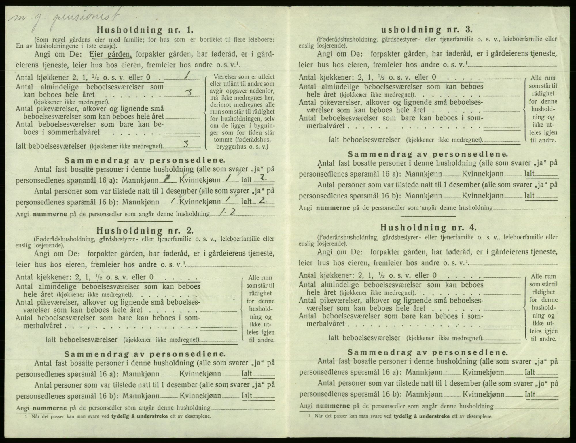 SAB, 1920 census for Fana, 1920, p. 2660