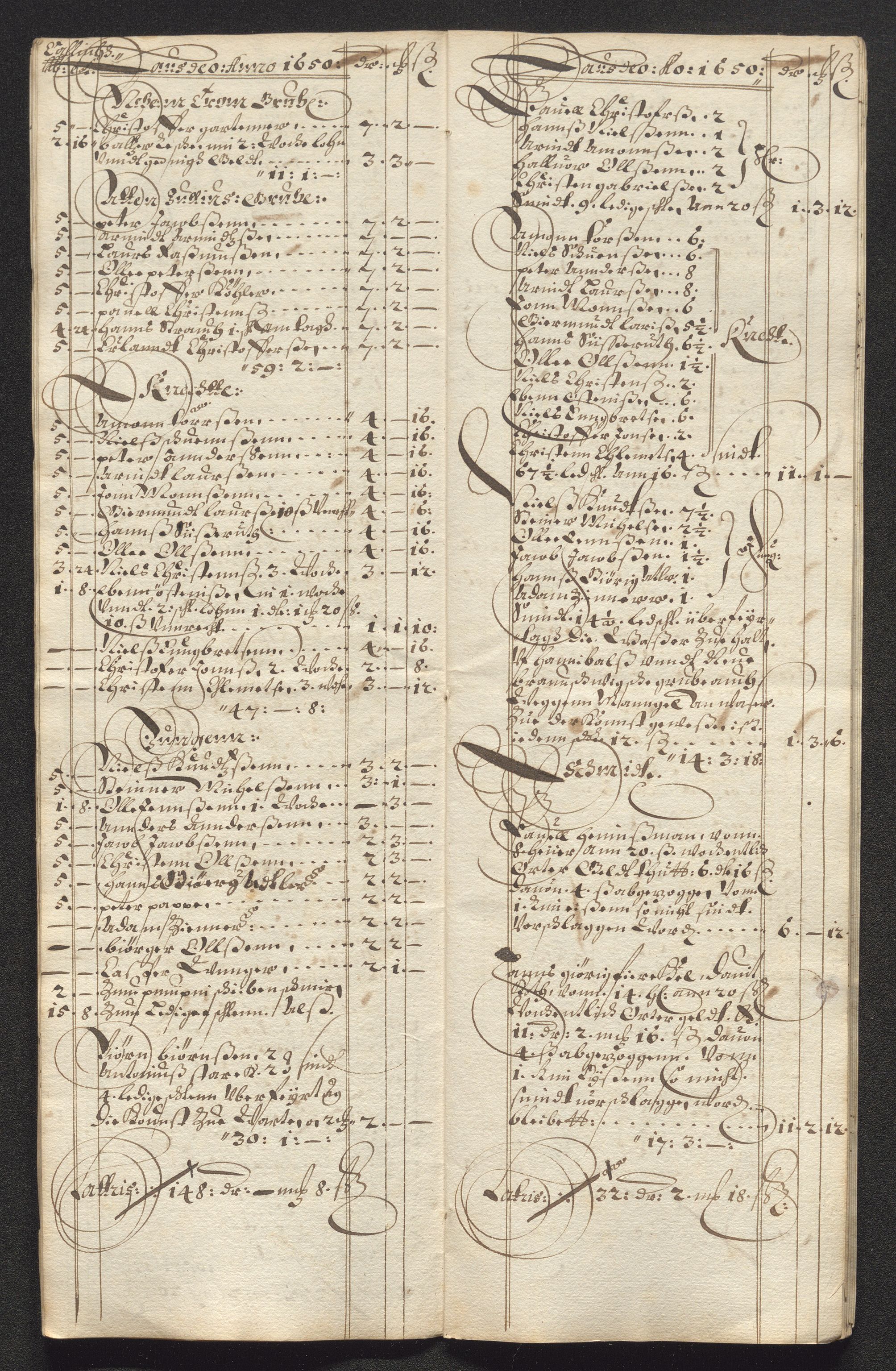 Kongsberg Sølvverk 1623-1816, AV/SAKO-EA-3135/001/D/Dc/Dcd/L0024: Utgiftsregnskap for gruver m.m. , 1650, p. 331