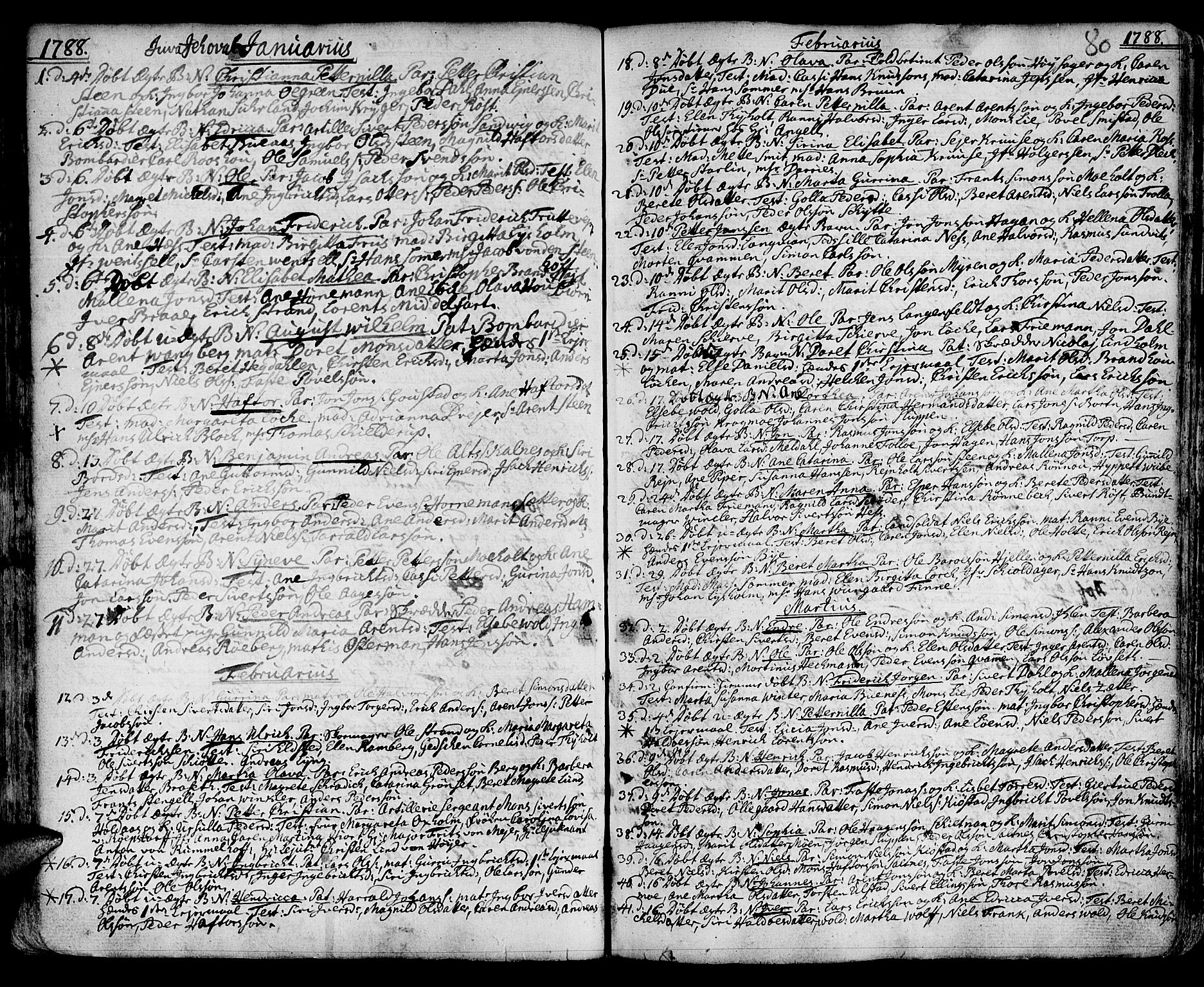 Ministerialprotokoller, klokkerbøker og fødselsregistre - Sør-Trøndelag, SAT/A-1456/601/L0039: Parish register (official) no. 601A07, 1770-1819, p. 80