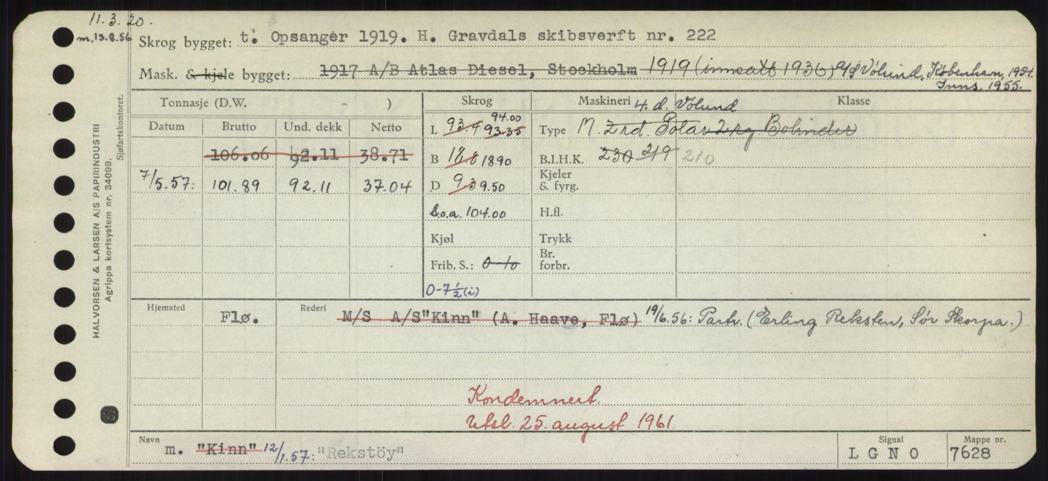 Sjøfartsdirektoratet med forløpere, Skipsmålingen, RA/S-1627/H/Hd/L0030: Fartøy, Q-Riv, p. 393