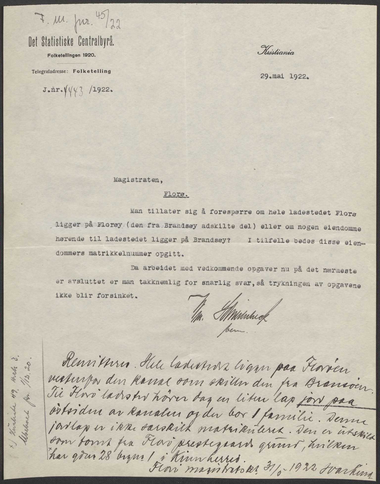 SAB, 1920 census for Florø, 1920, p. 4