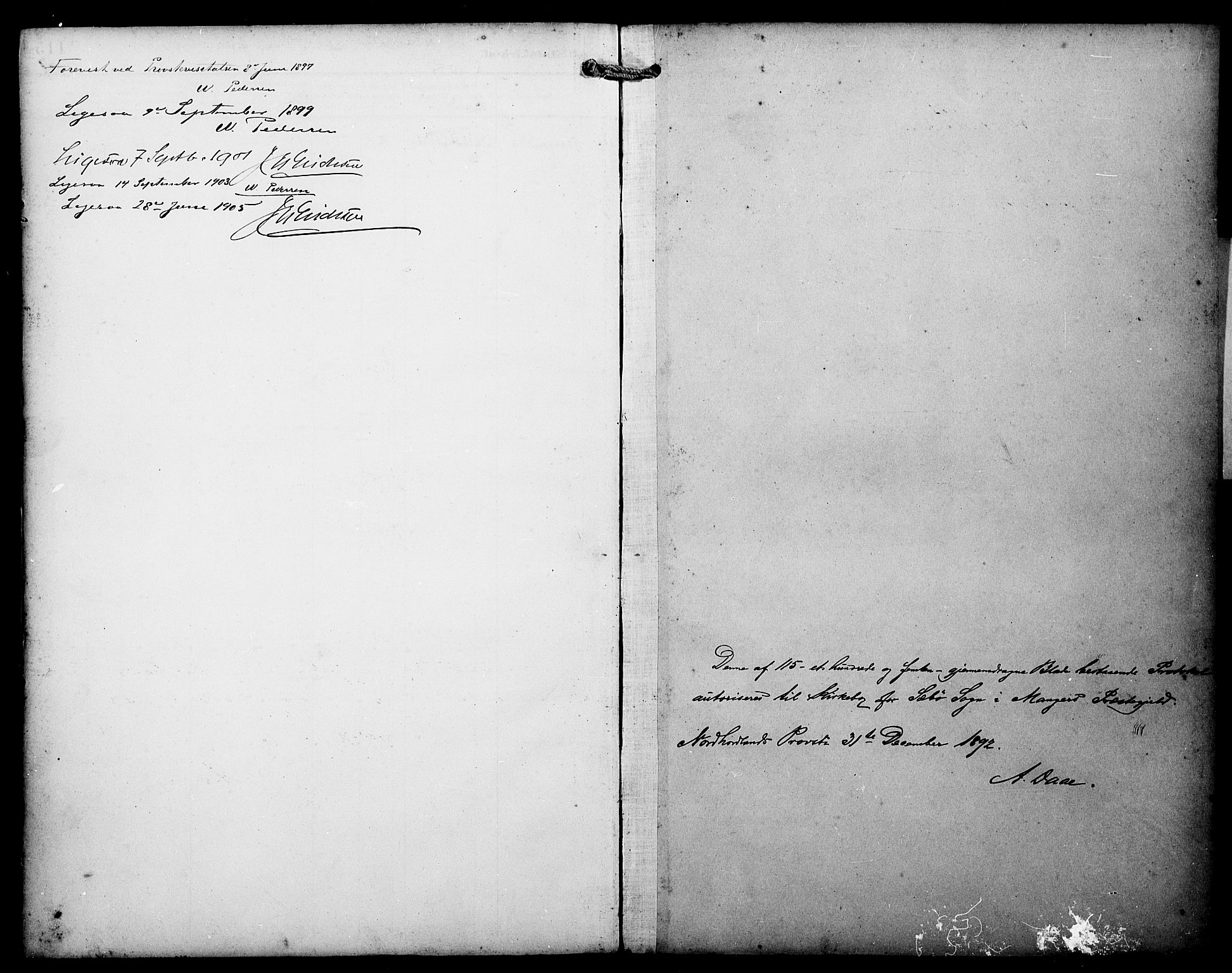 Manger sokneprestembete, AV/SAB-A-76801/H/Haa: Parish register (official) no. D 2, 1894-1908