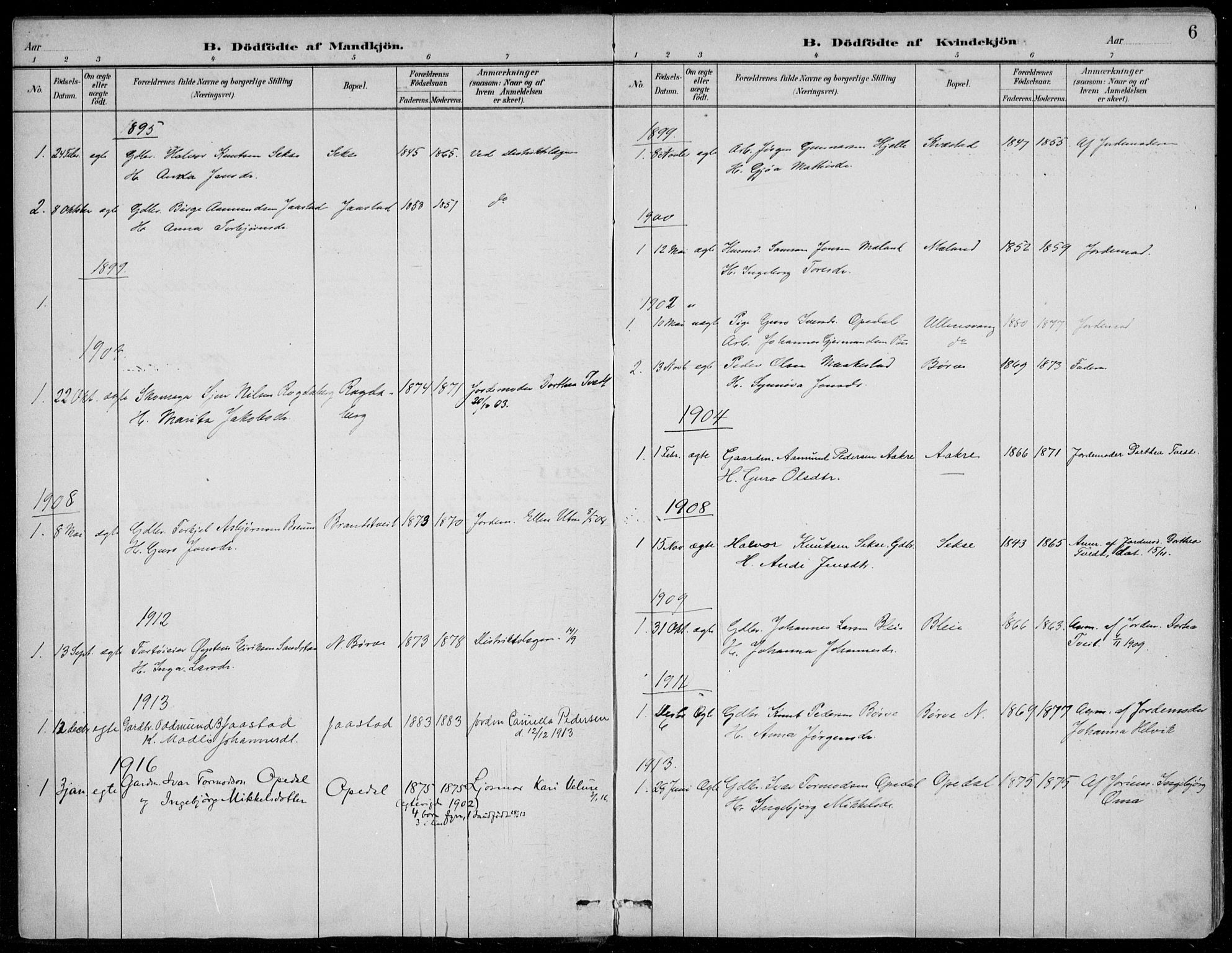 Ullensvang sokneprestembete, SAB/A-78701/H/Haa: Parish register (official) no. B  3, 1882-1911, p. 6