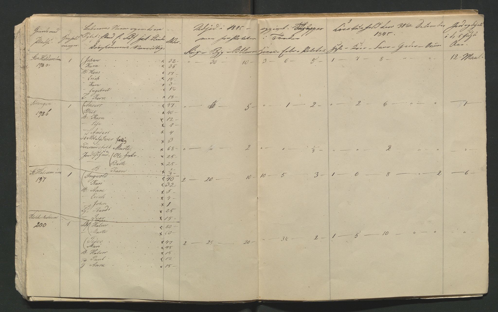 SAH, 1845 Census for Jevnaker parish, 1845, p. 99