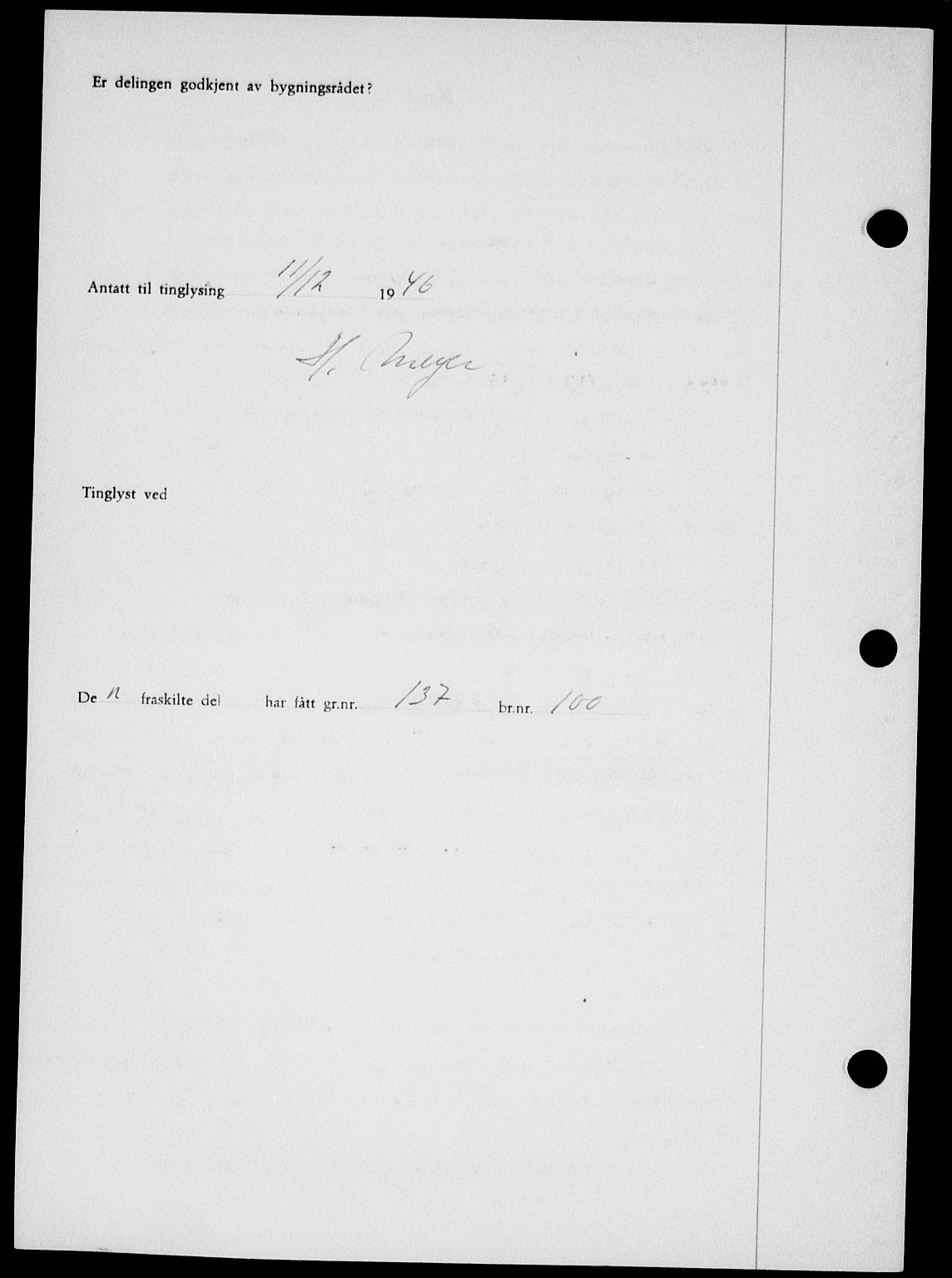 Onsøy sorenskriveri, SAO/A-10474/G/Ga/Gab/L0018: Mortgage book no. II A-18, 1946-1947, Diary no: : 3193/1946