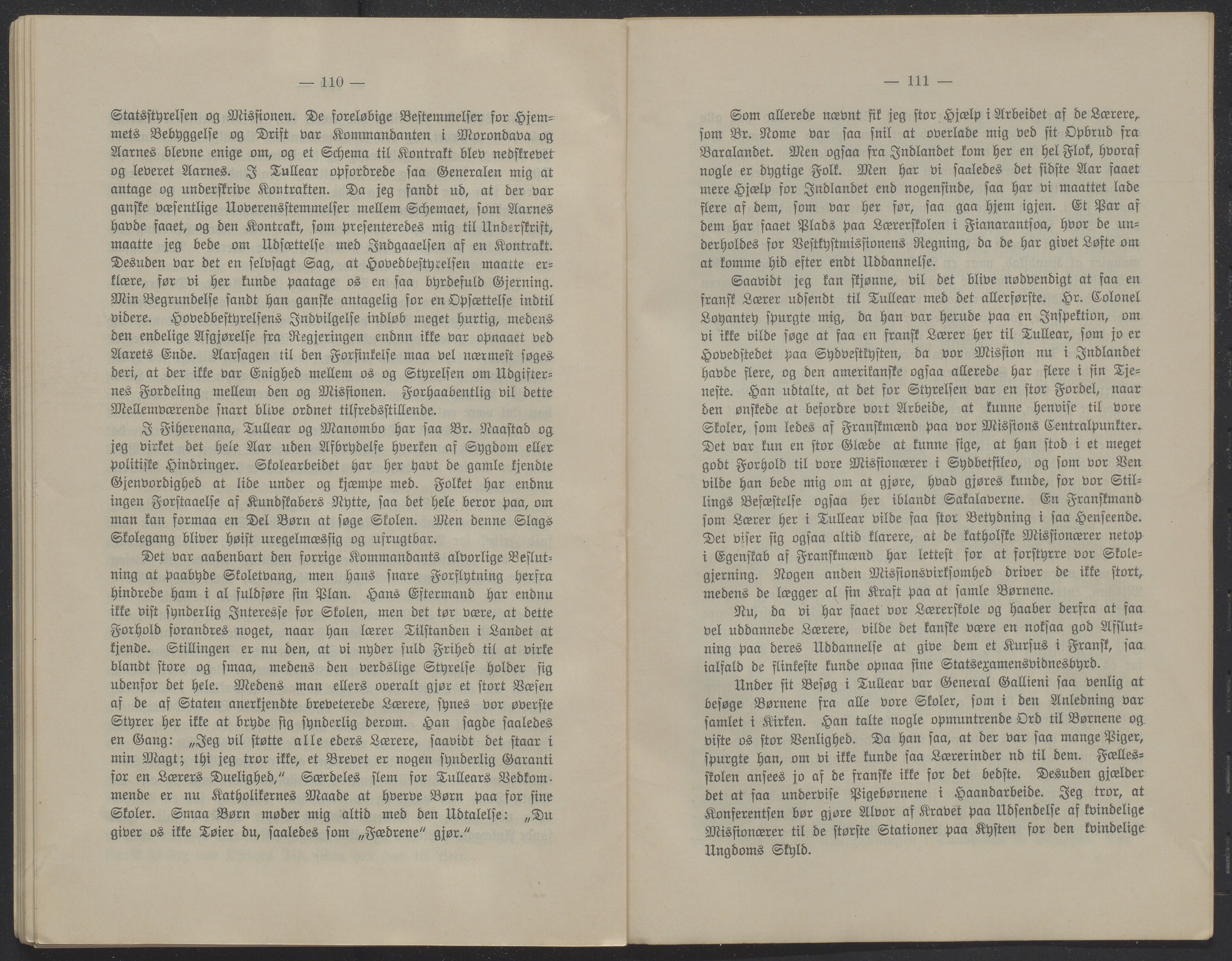 Det Norske Misjonsselskap - hovedadministrasjonen, VID/MA-A-1045/D/Db/Dba/L0340/0002: Beretninger, Bøker, Skrifter o.l   / Årsberetninger. Heftet. 60. , 1901, p. 110-111